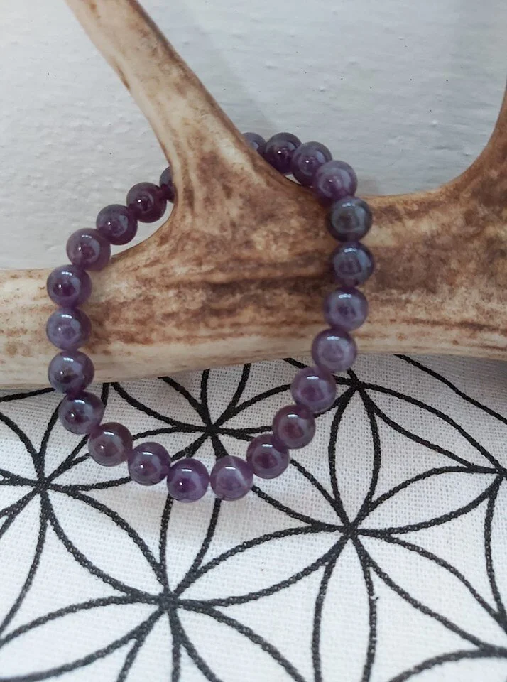 Amethyst Bead Bracelet 8mm