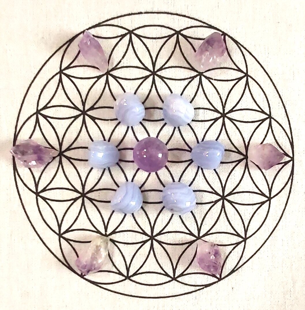 Crystal Gridcloths - Flower of Life*