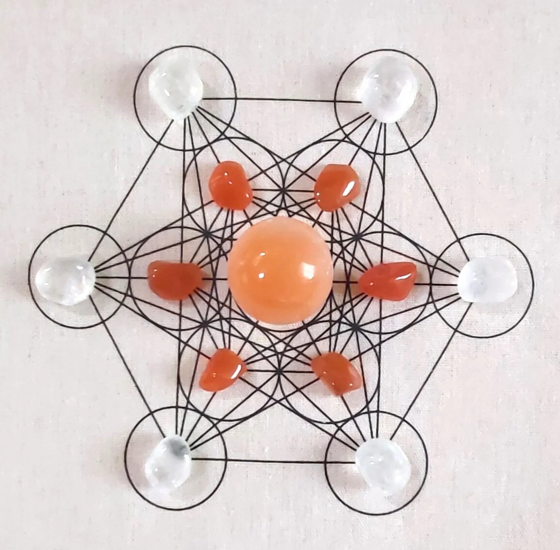 Crystal Gridcloths - Metatron's Cube*