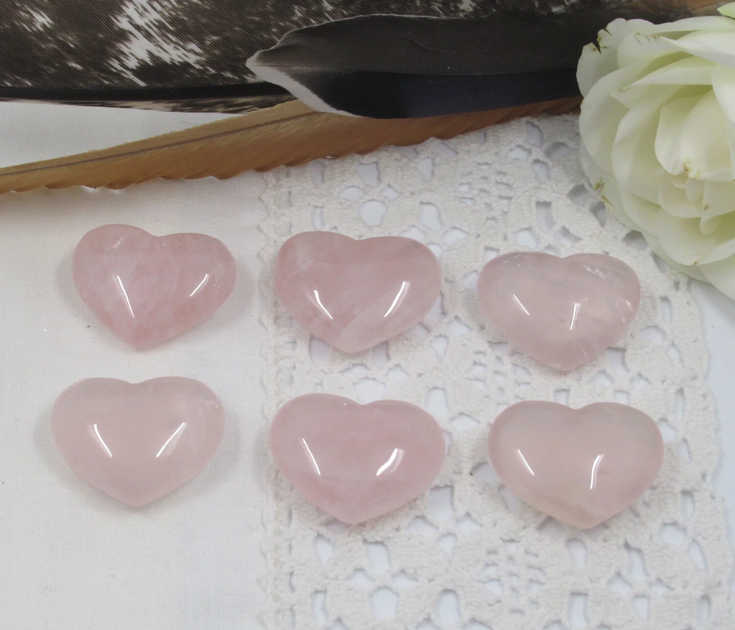 Rose Quartz Heart 32mm