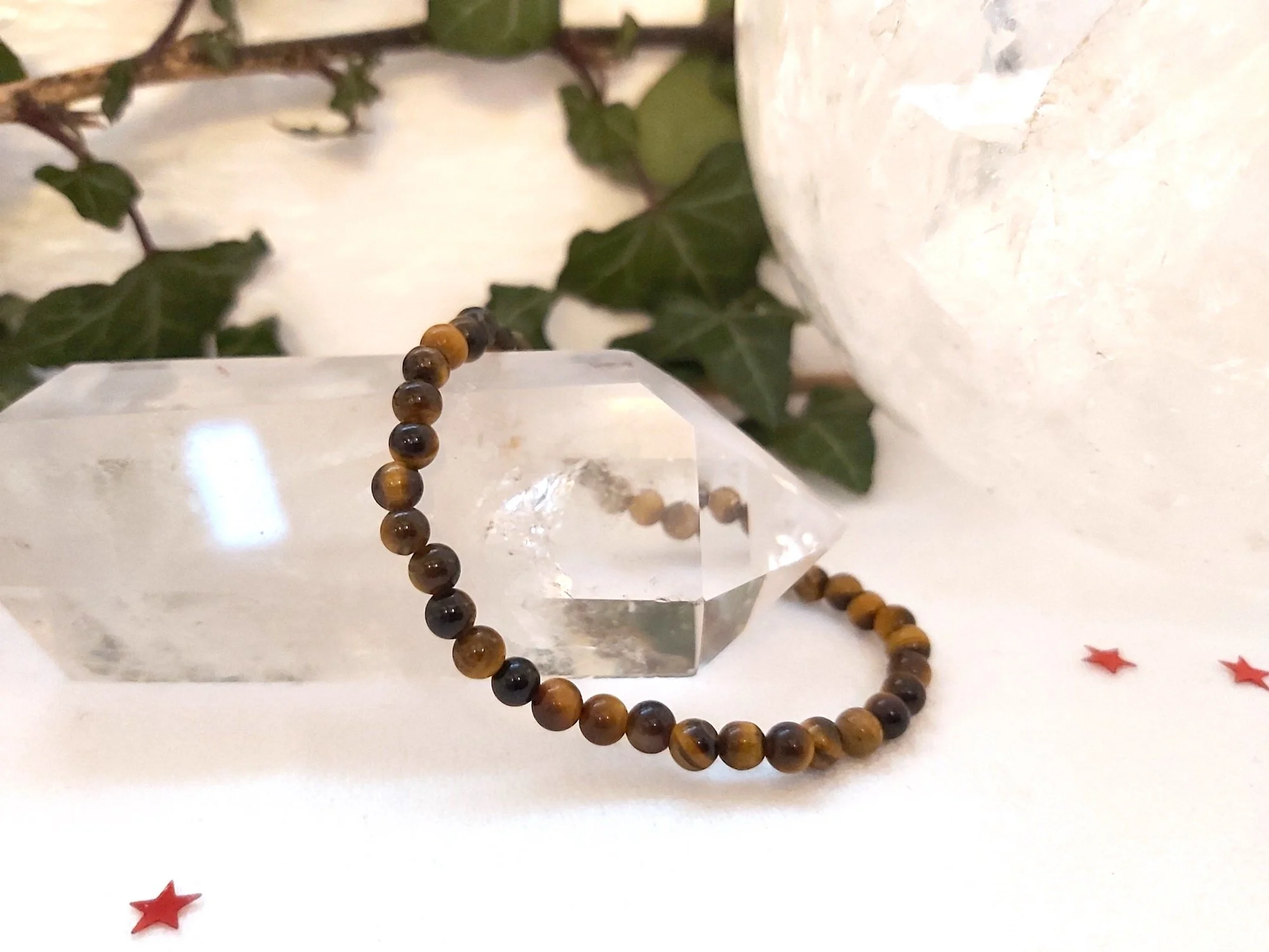 Tiger's Eye Bead Bracelet 4mm