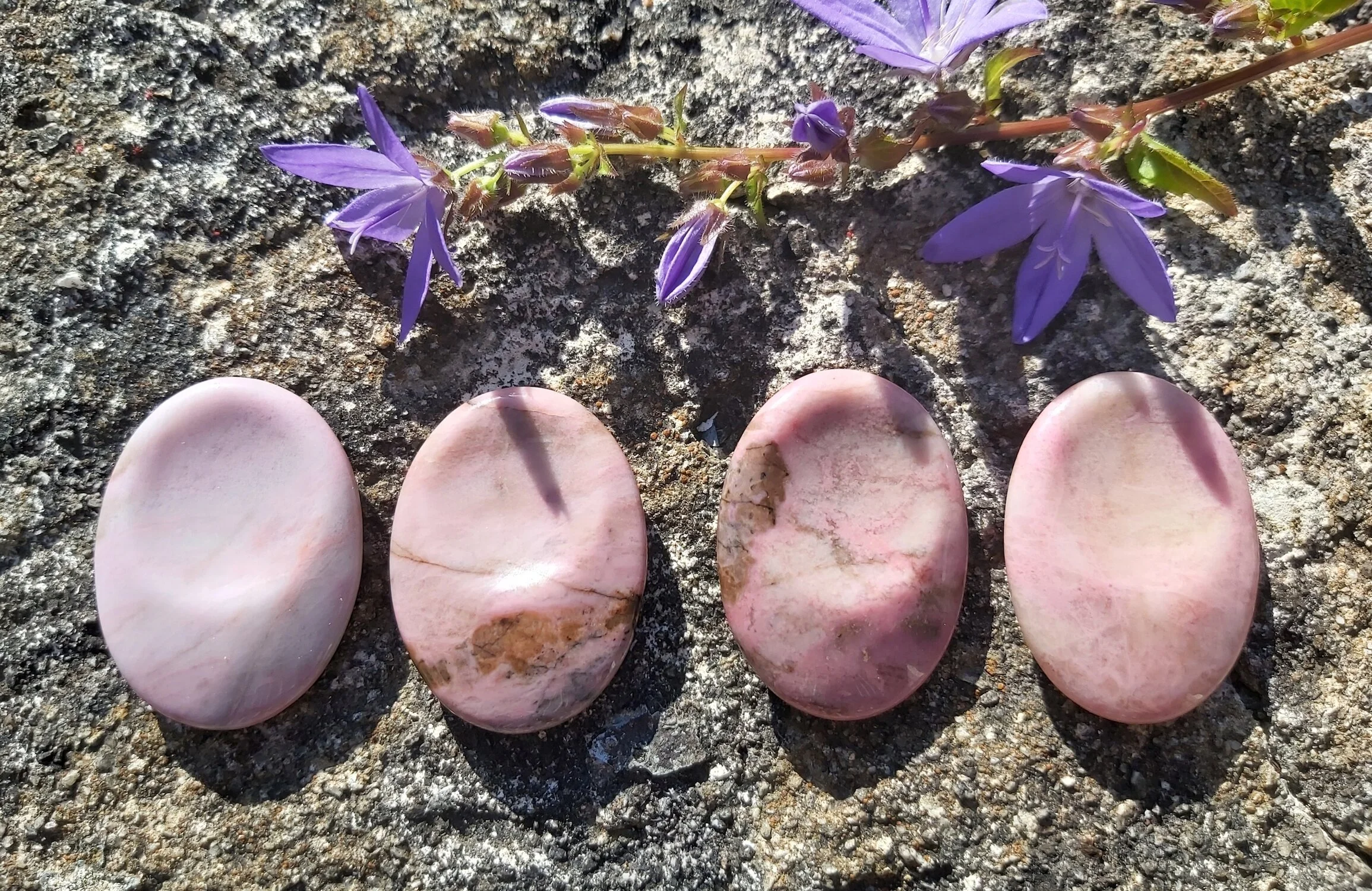 Rhodonite Thumbstones 1 to 4