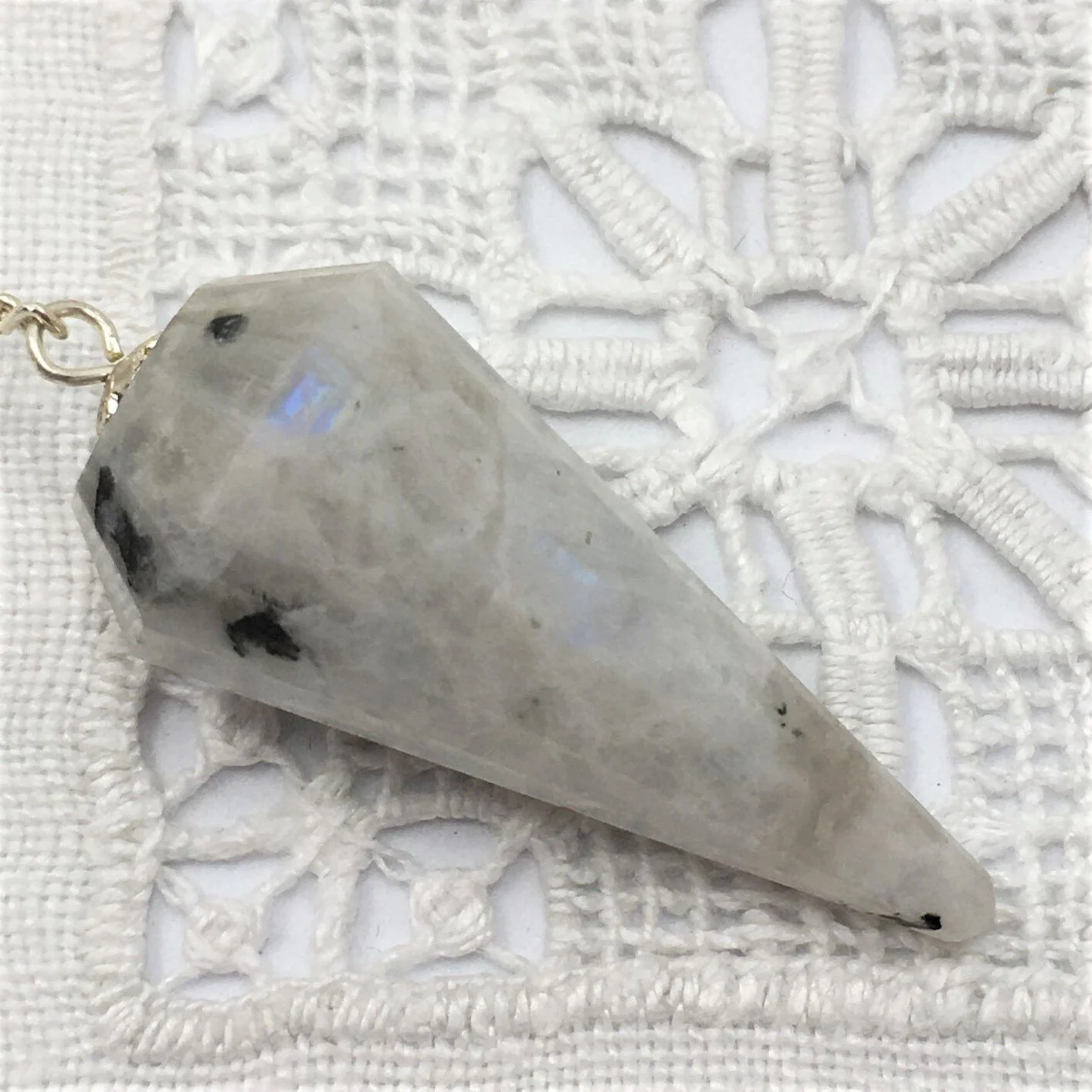 Rainbow Moonstone Pendulum