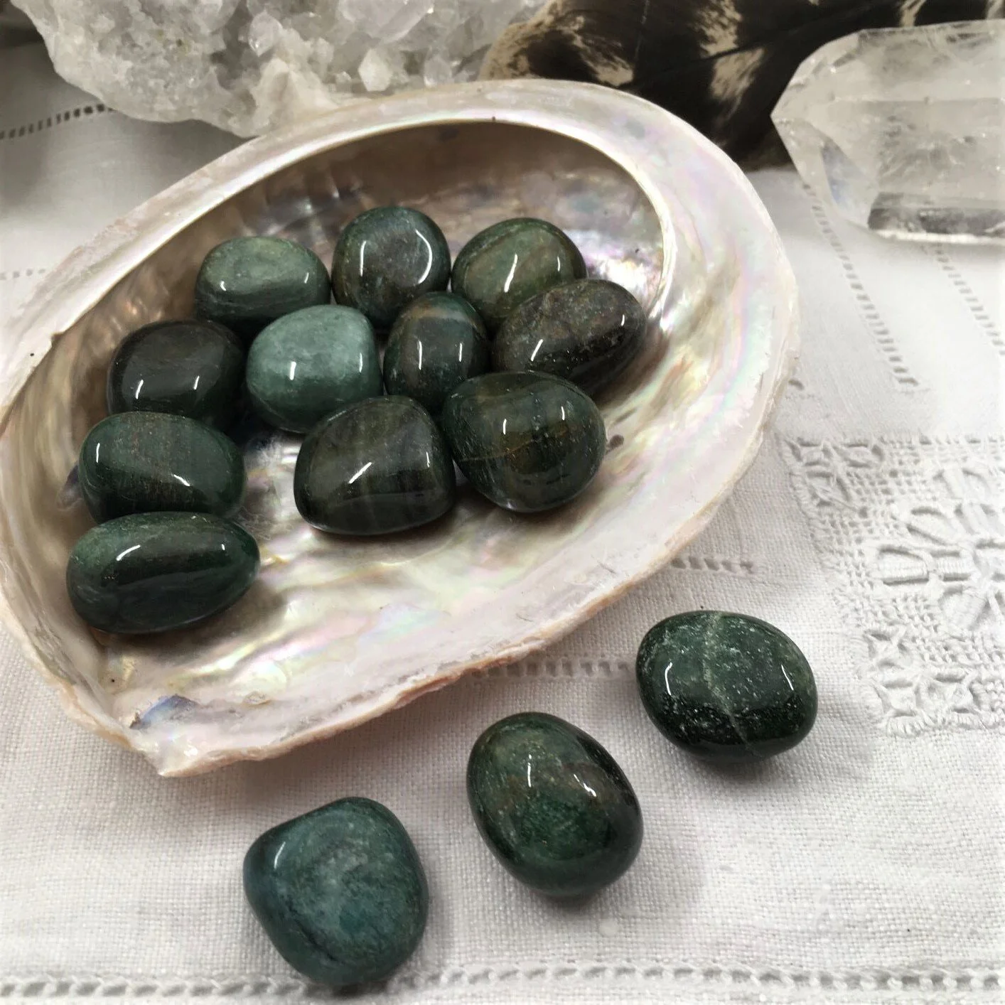Fuchsite/Chrome Mica Tumblestones 2