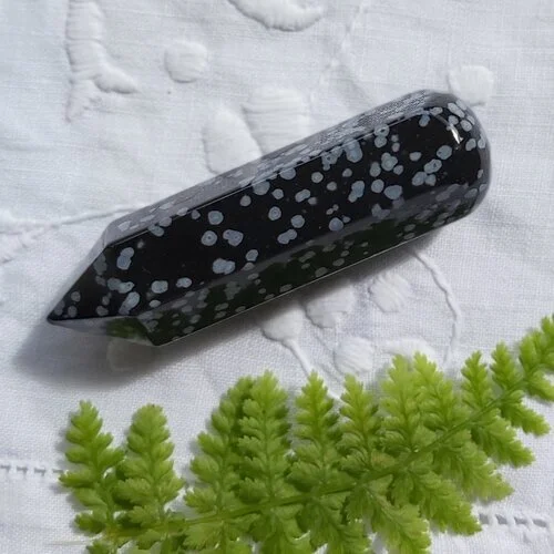 Snowflake Obsidian Wand 60mm