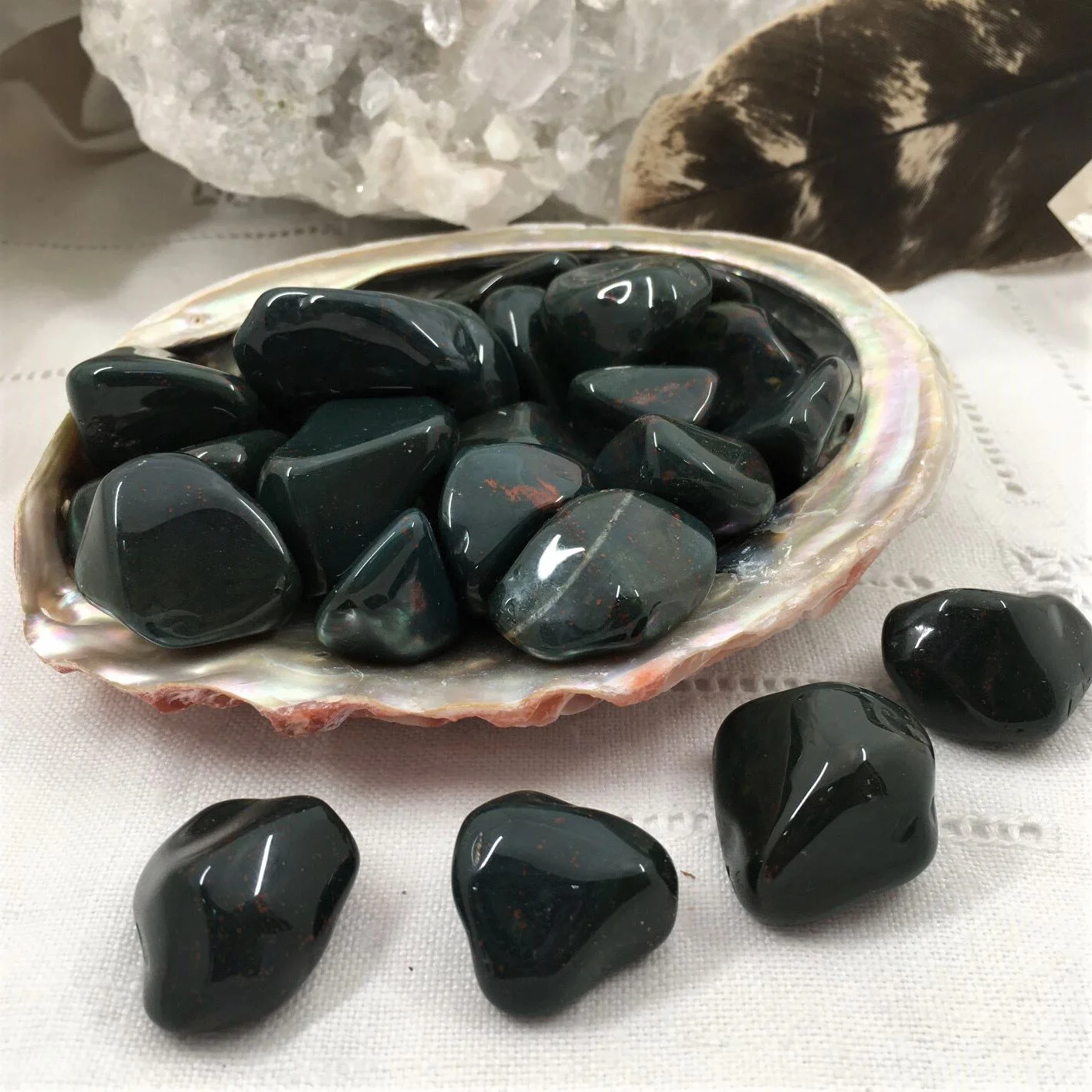 Seftonite (African Bloodstone) tumblestones
