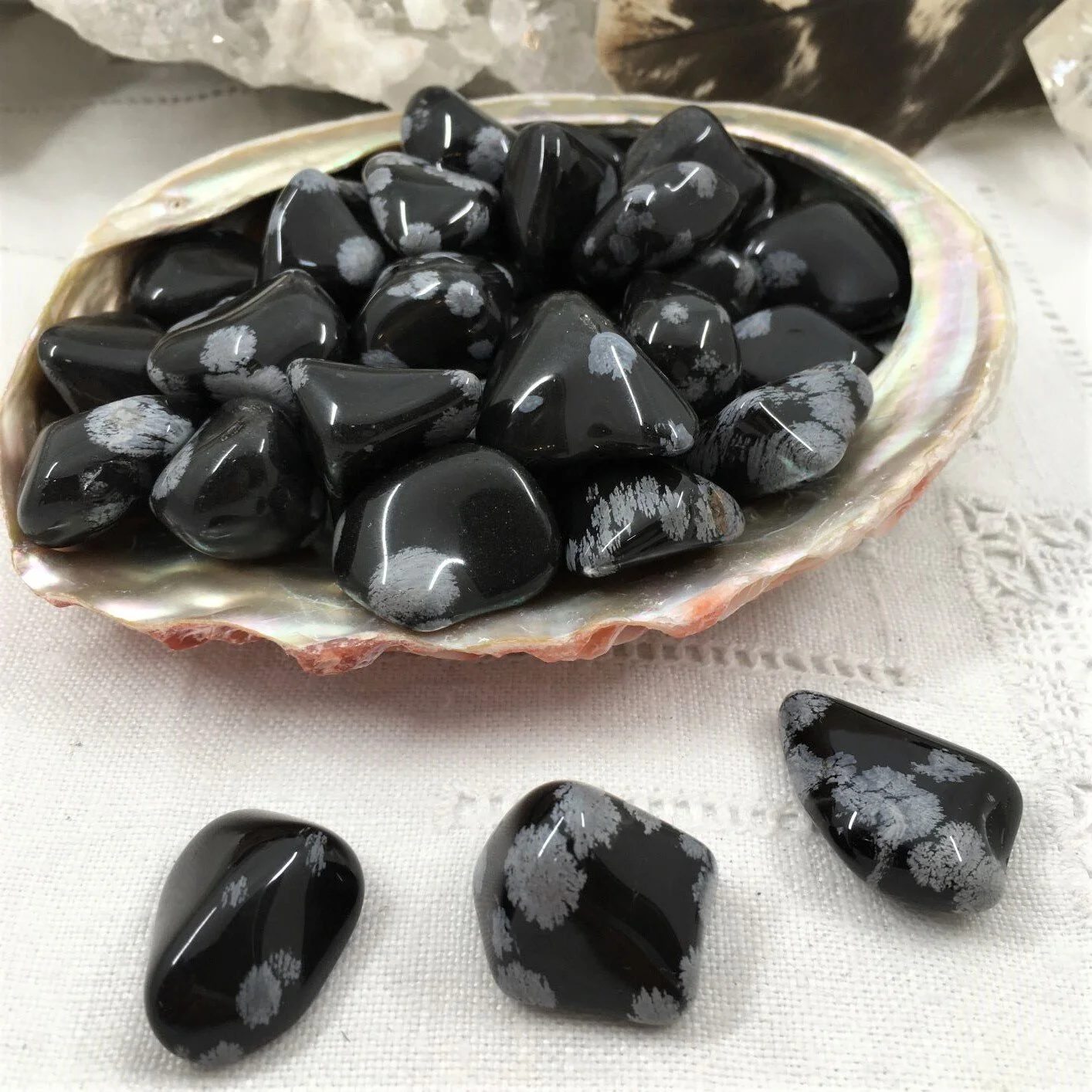 Snowflake Obsidian Tumblestones