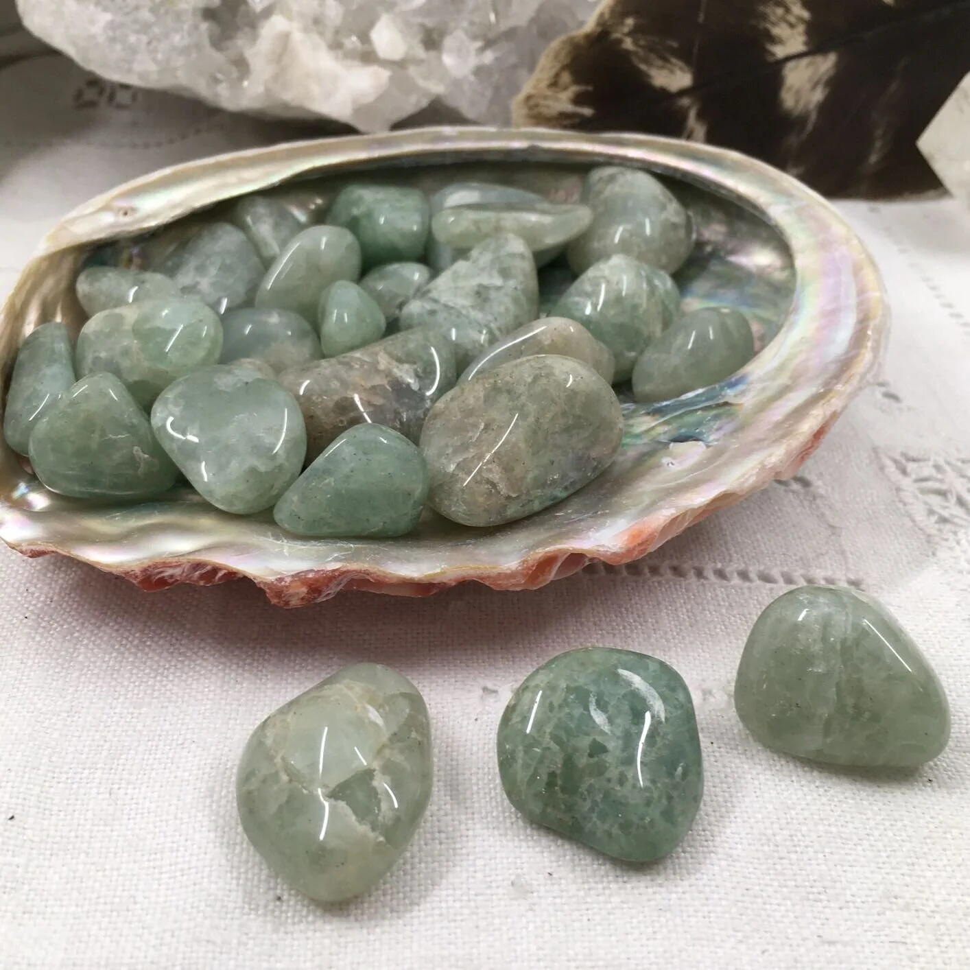Green Quartz Tumblestones - small