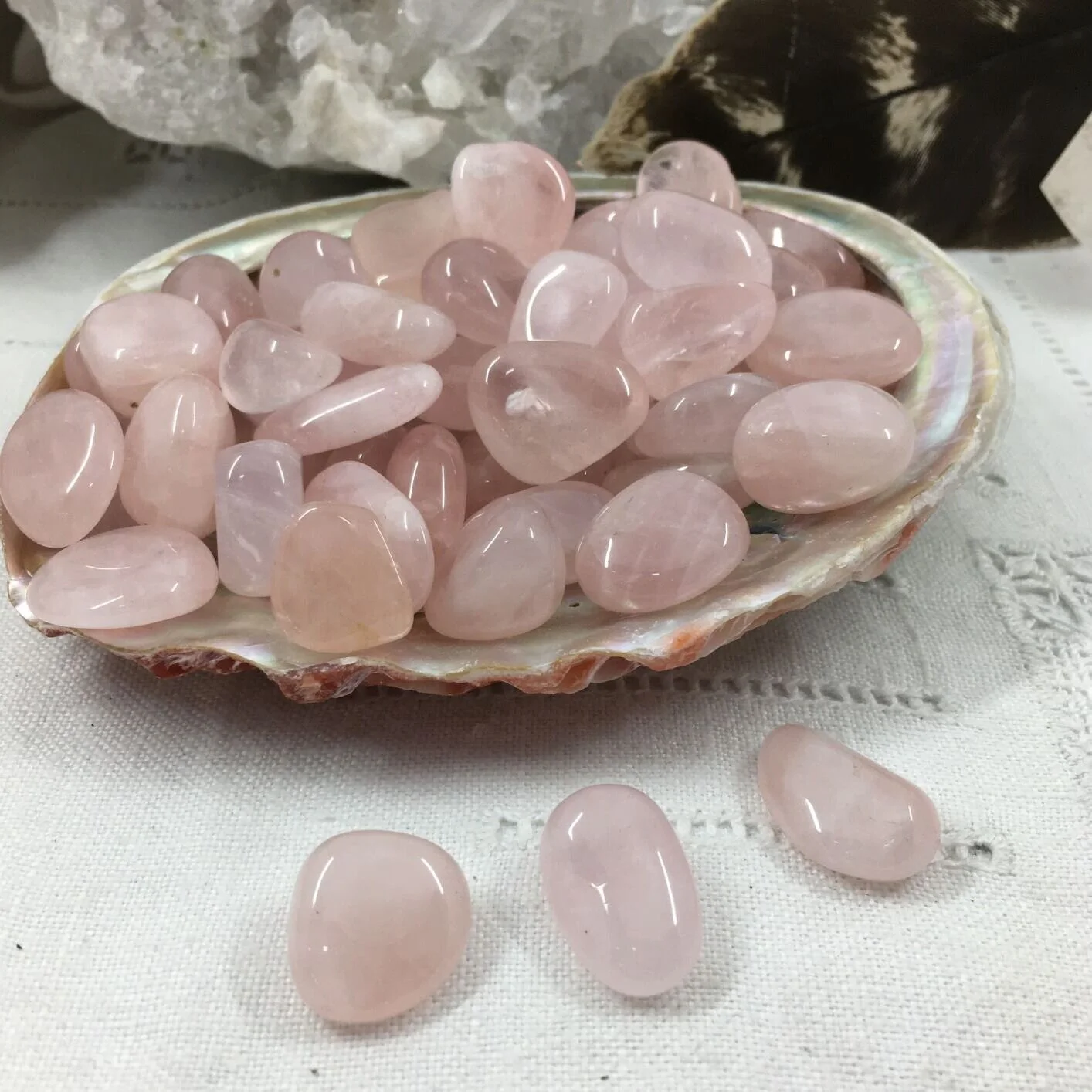 Rose Quartz Tumblestones tiny