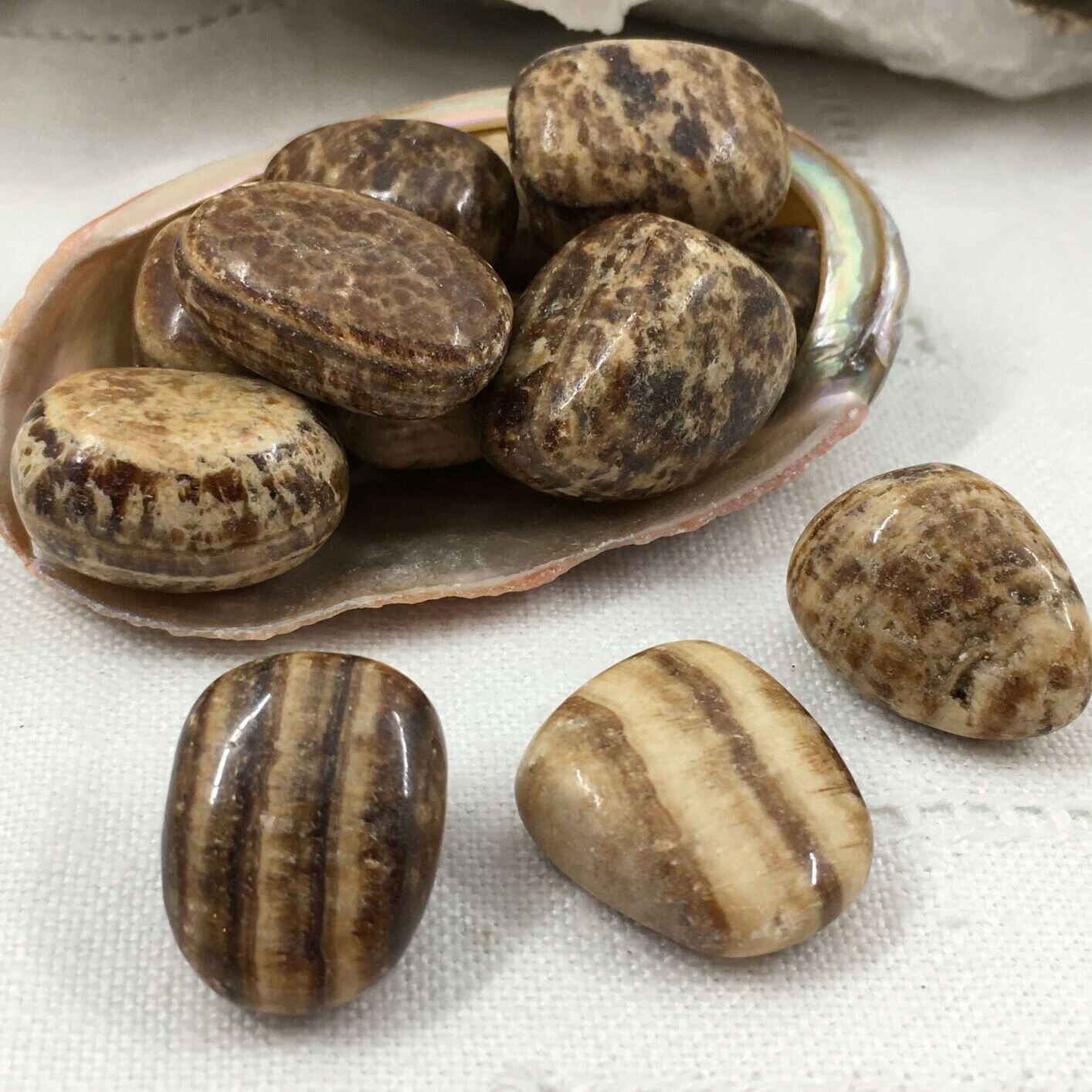 Banded Aragonite Tumblestones