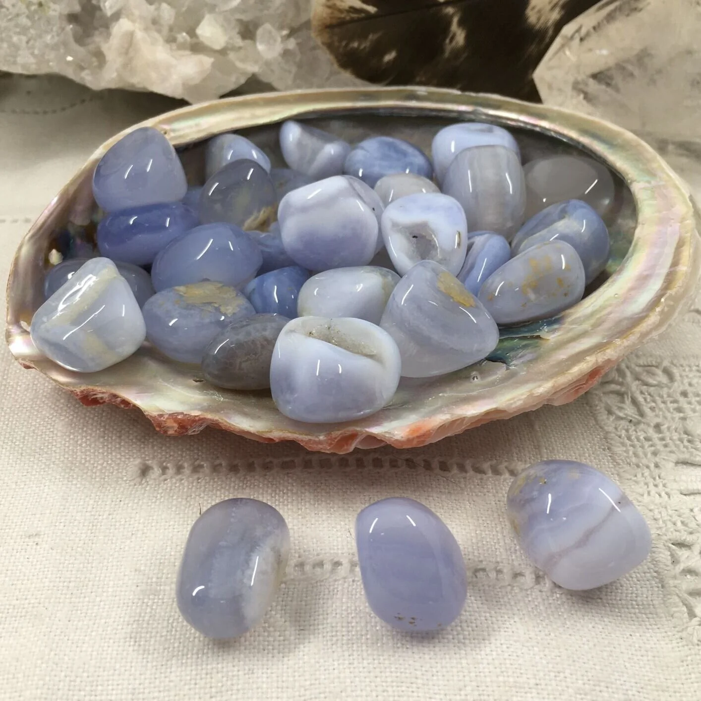 Blue Chalcedony Tumblestones
