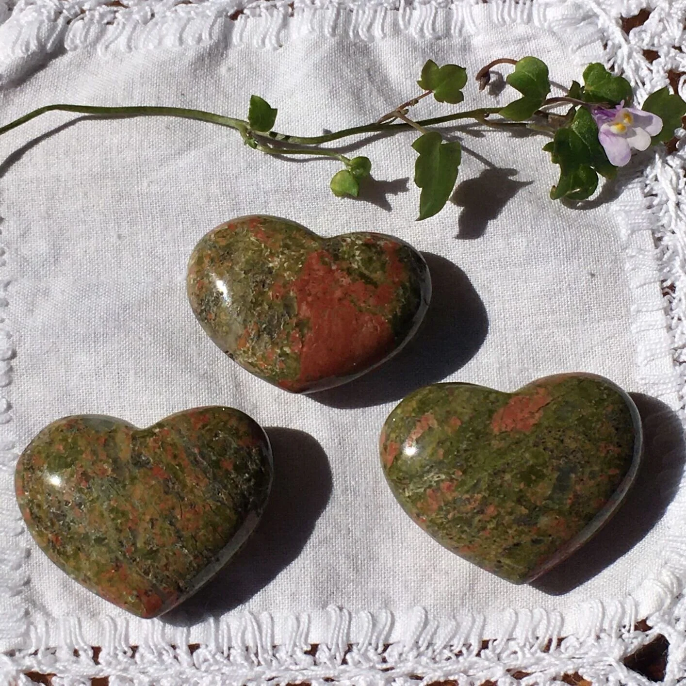 Unakite Heart 32mm