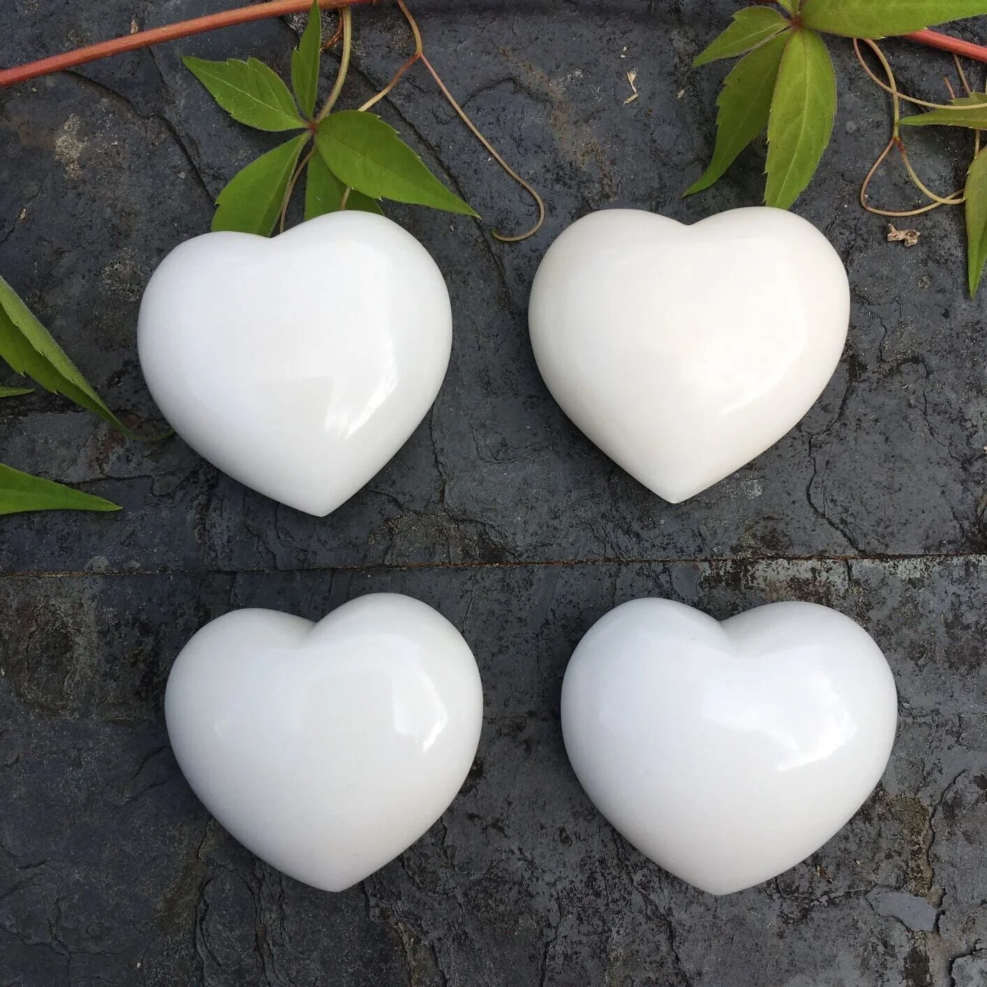 White Jade Heart 40mm