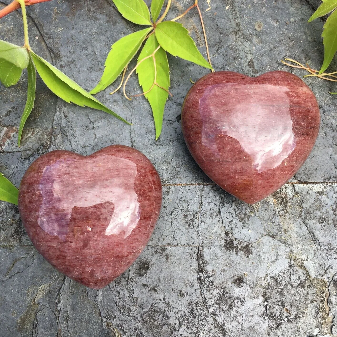 Red Mica Heart 45mm