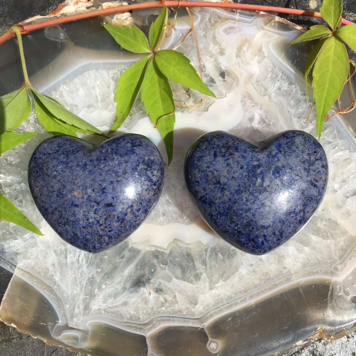 Dumortierite Puff Heart 45mm
