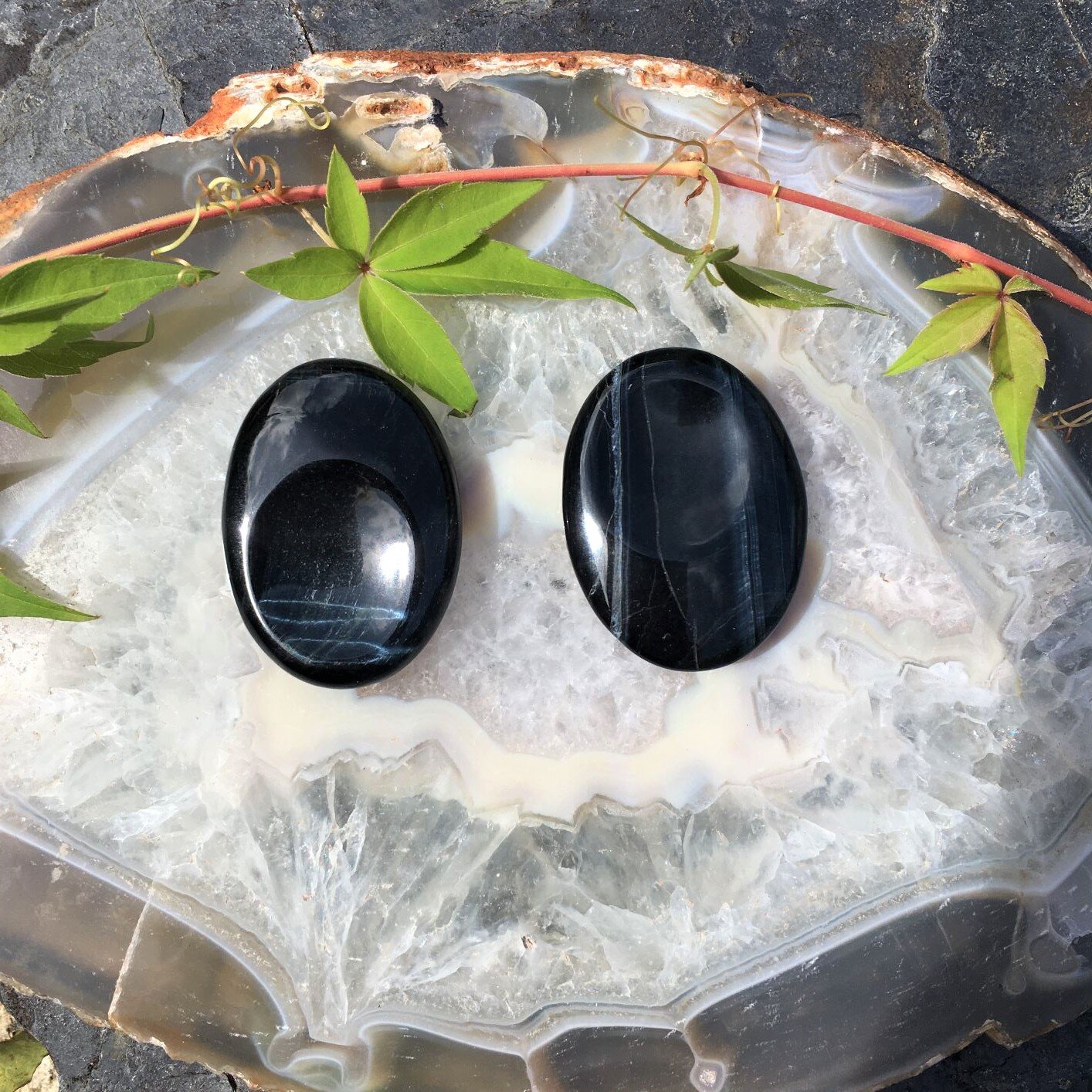 Blue Tiger's Eye/Hawk's Eye Thumbstone
