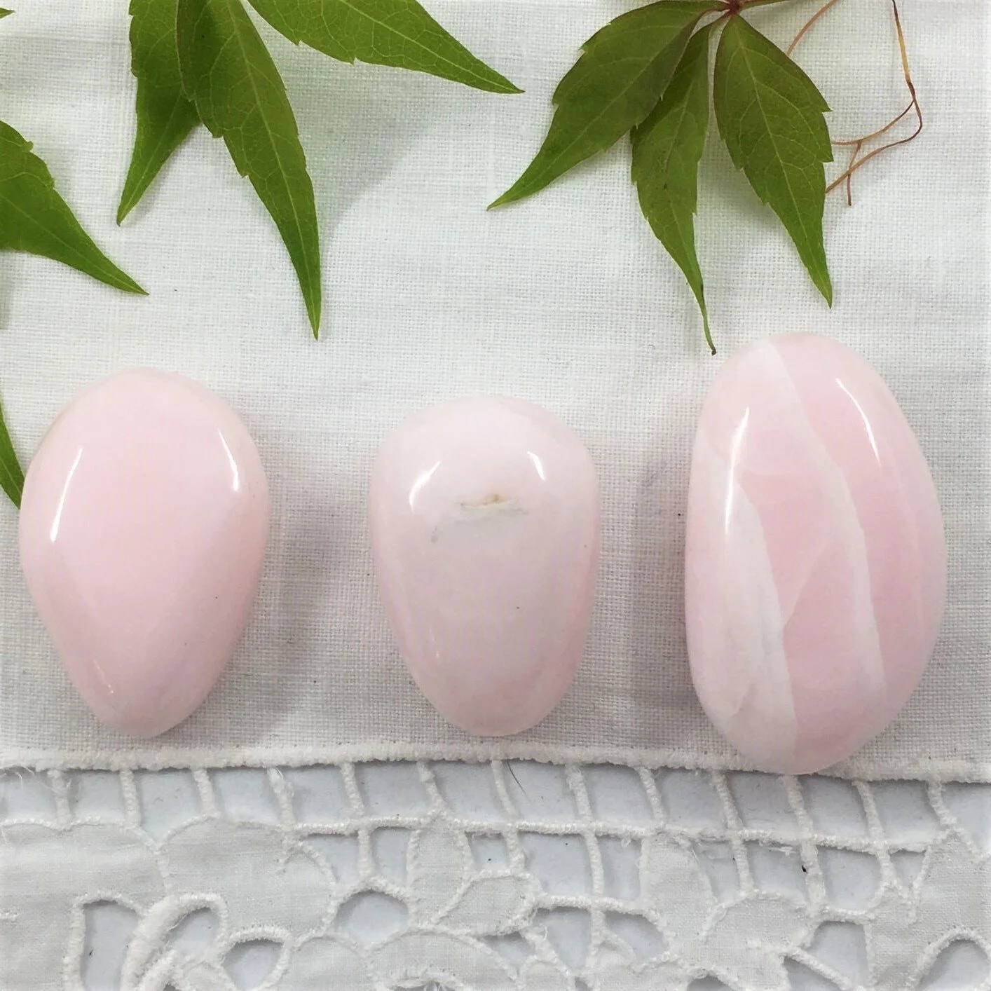 Mangano/Pink Calcite Large Tumblestones