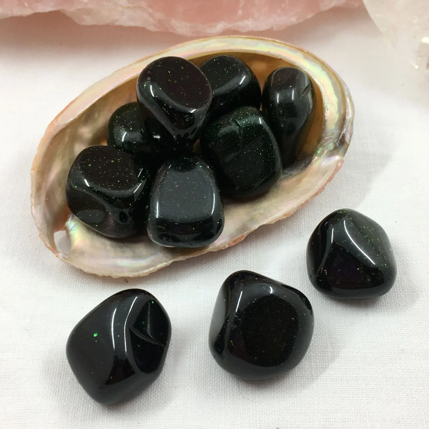 Green Goldstone Tumblestones