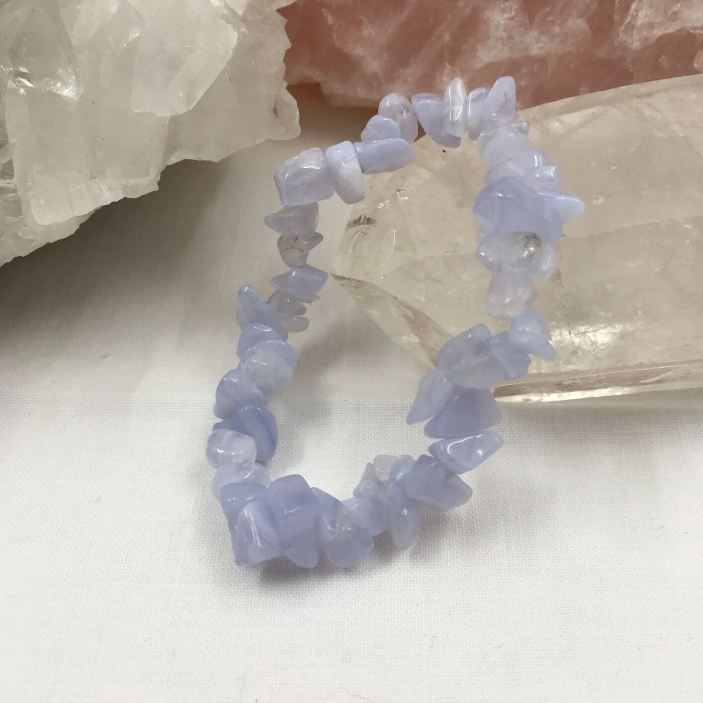 Blue Lace Agate AA grade Gemchip Bracelet