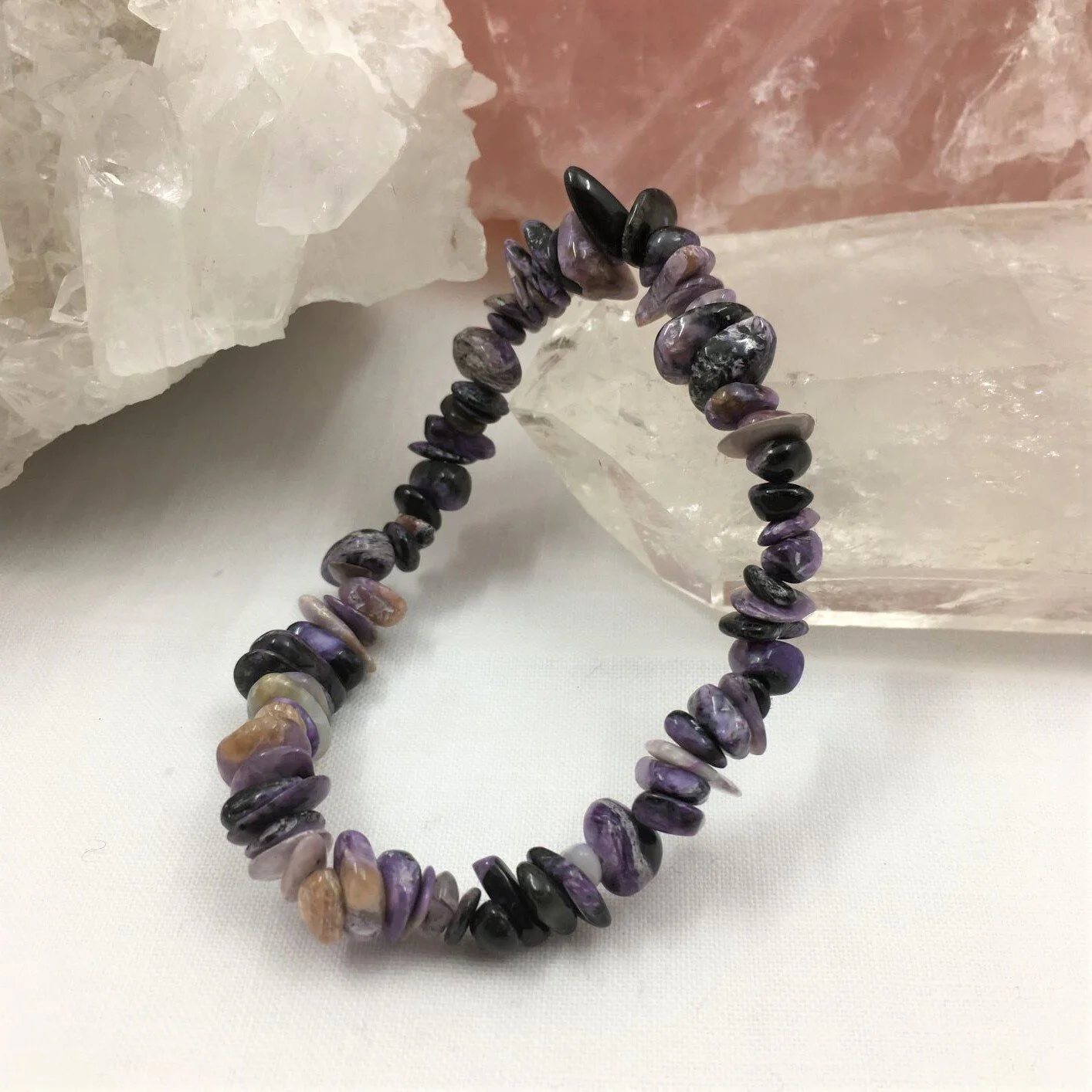 Charoite Gemchip Bracelet