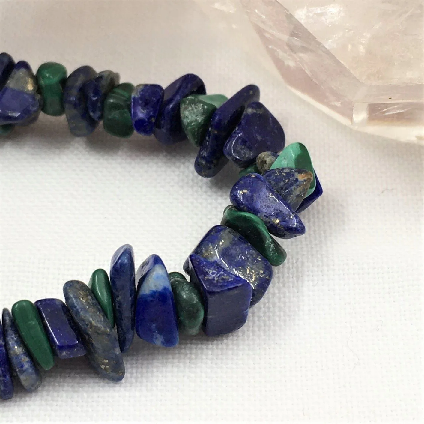 Lapis Lazuli &amp; Malachite Gemchip Bracelets