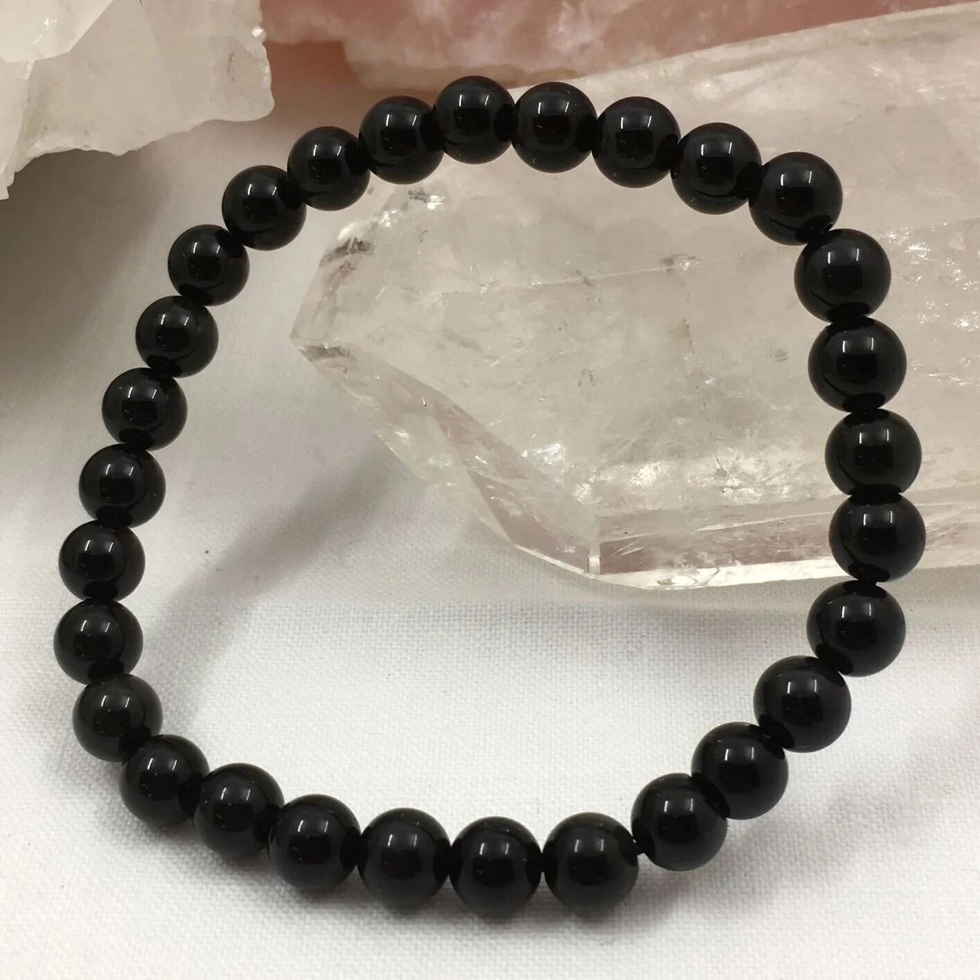Rainbow Obsidian Bead Bracelet 6mm