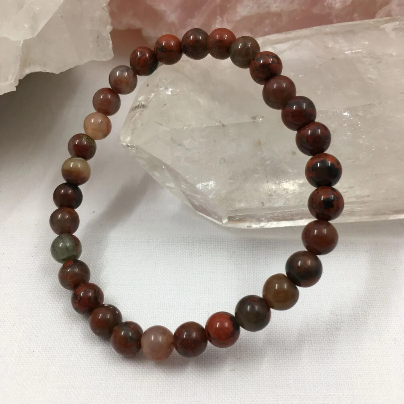 Poppy Jasper Bead Bracelet 6mm