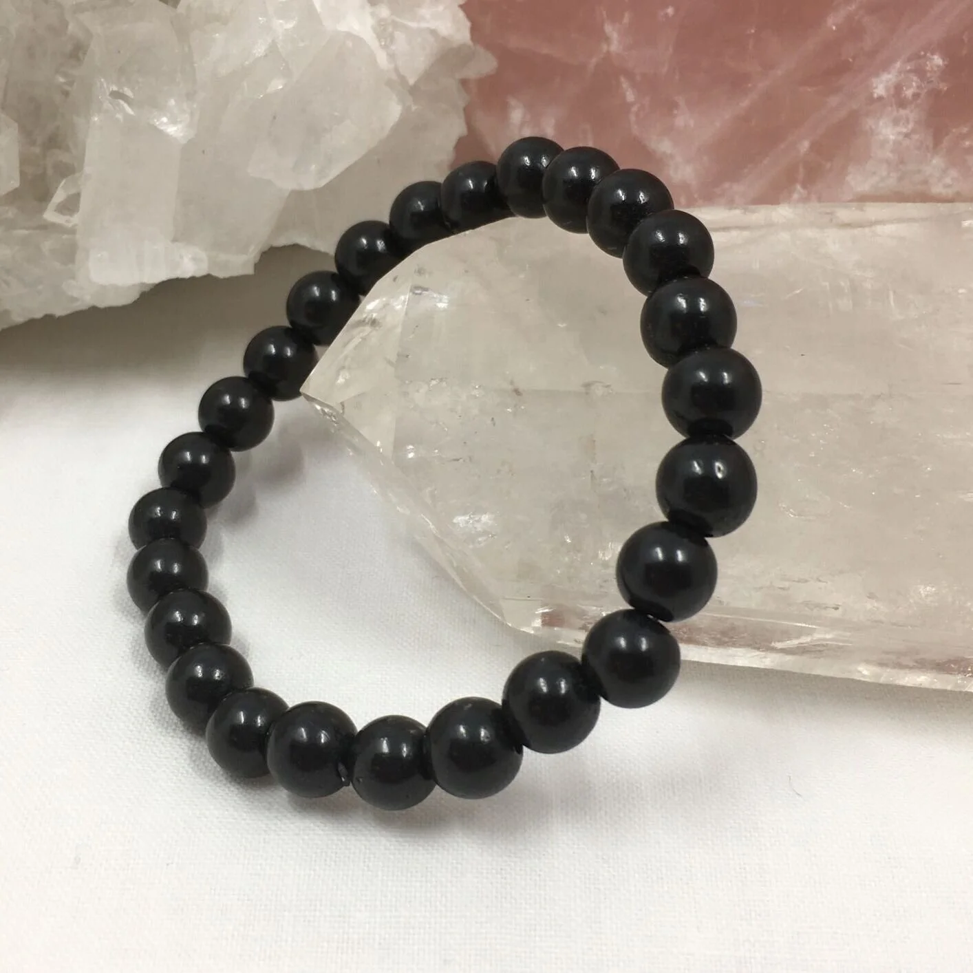 Shungite Bead Bracelet 8mm