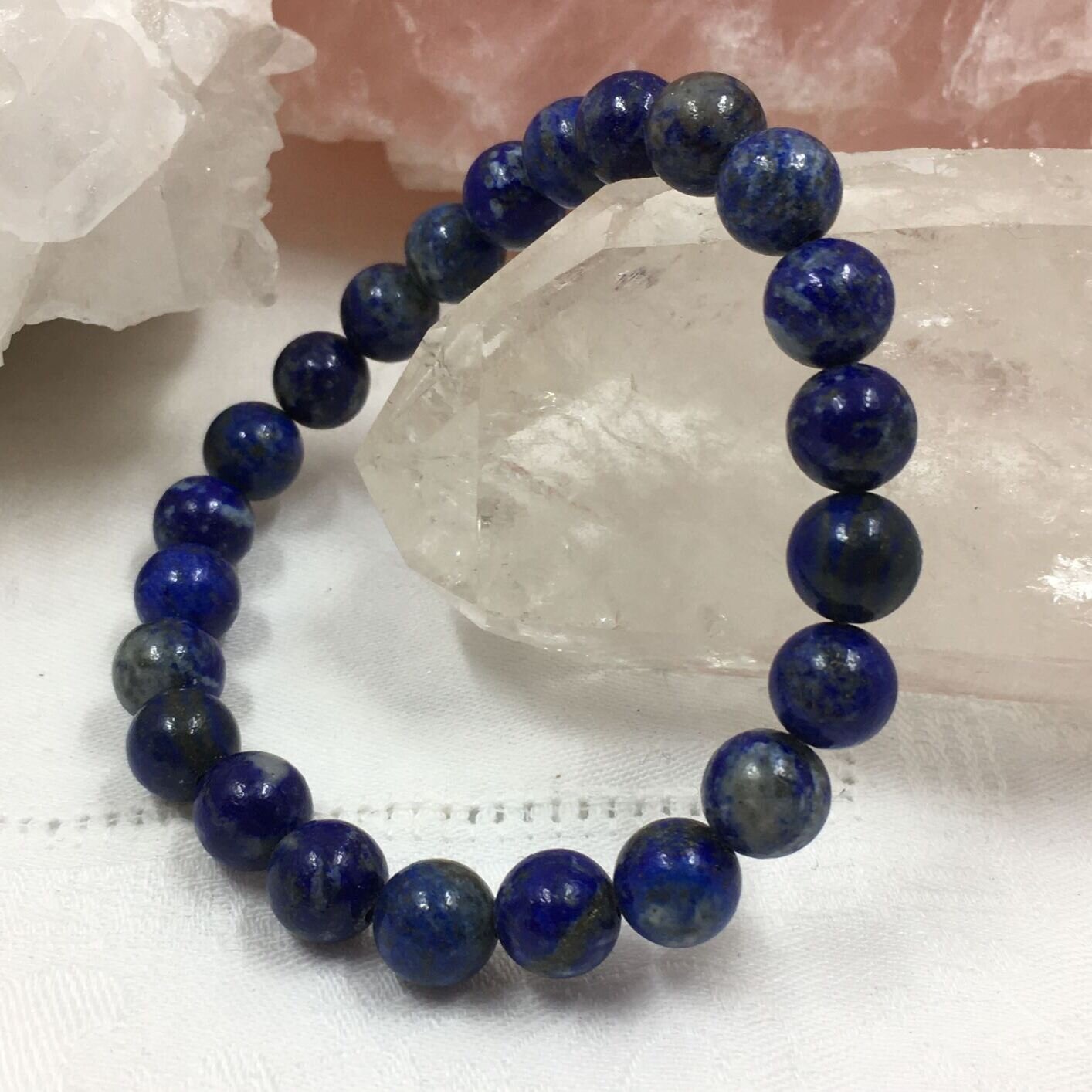 Lapis Lazuli Bead Bracelet 8mm