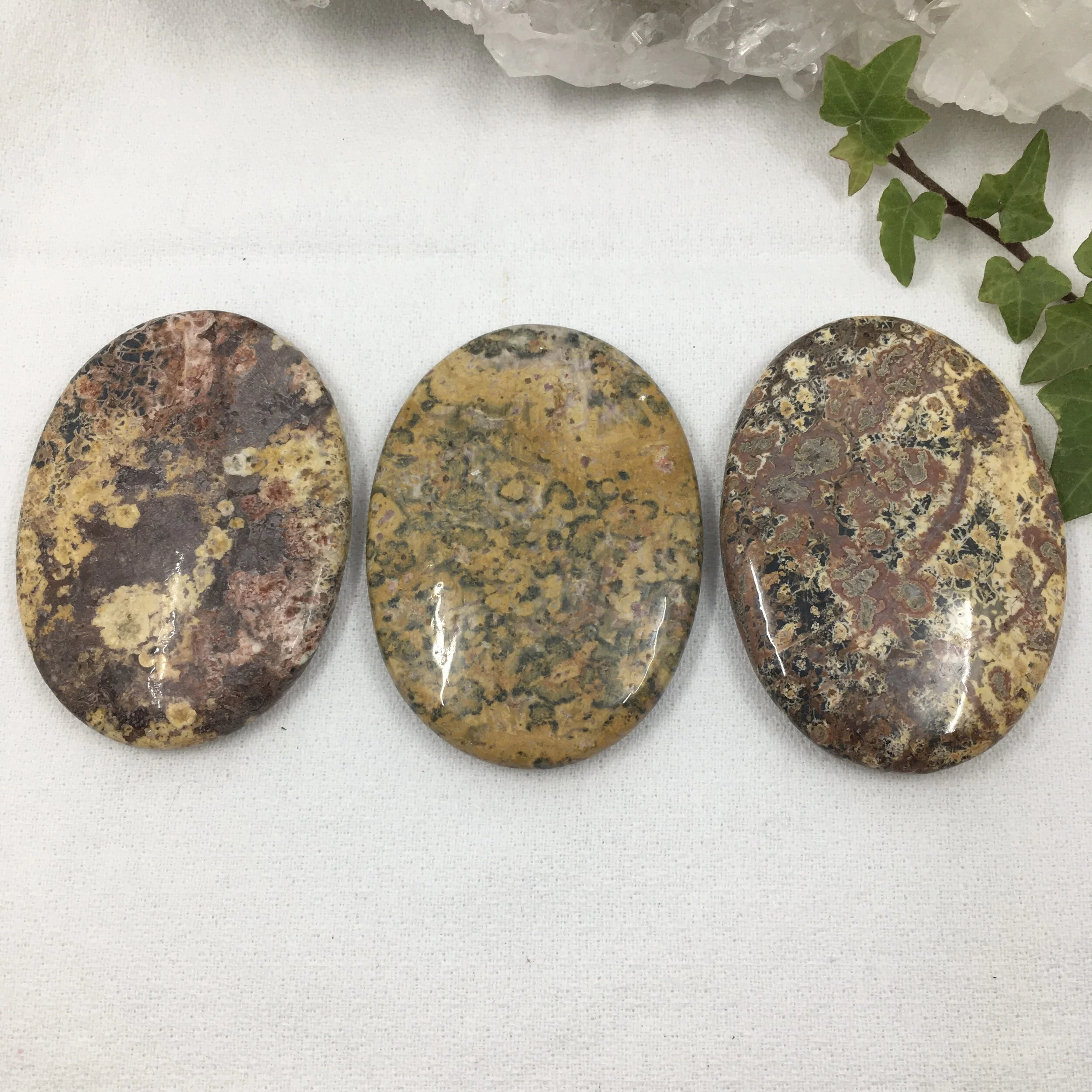 Leopardskin Jasper Palmstone 1 - 3