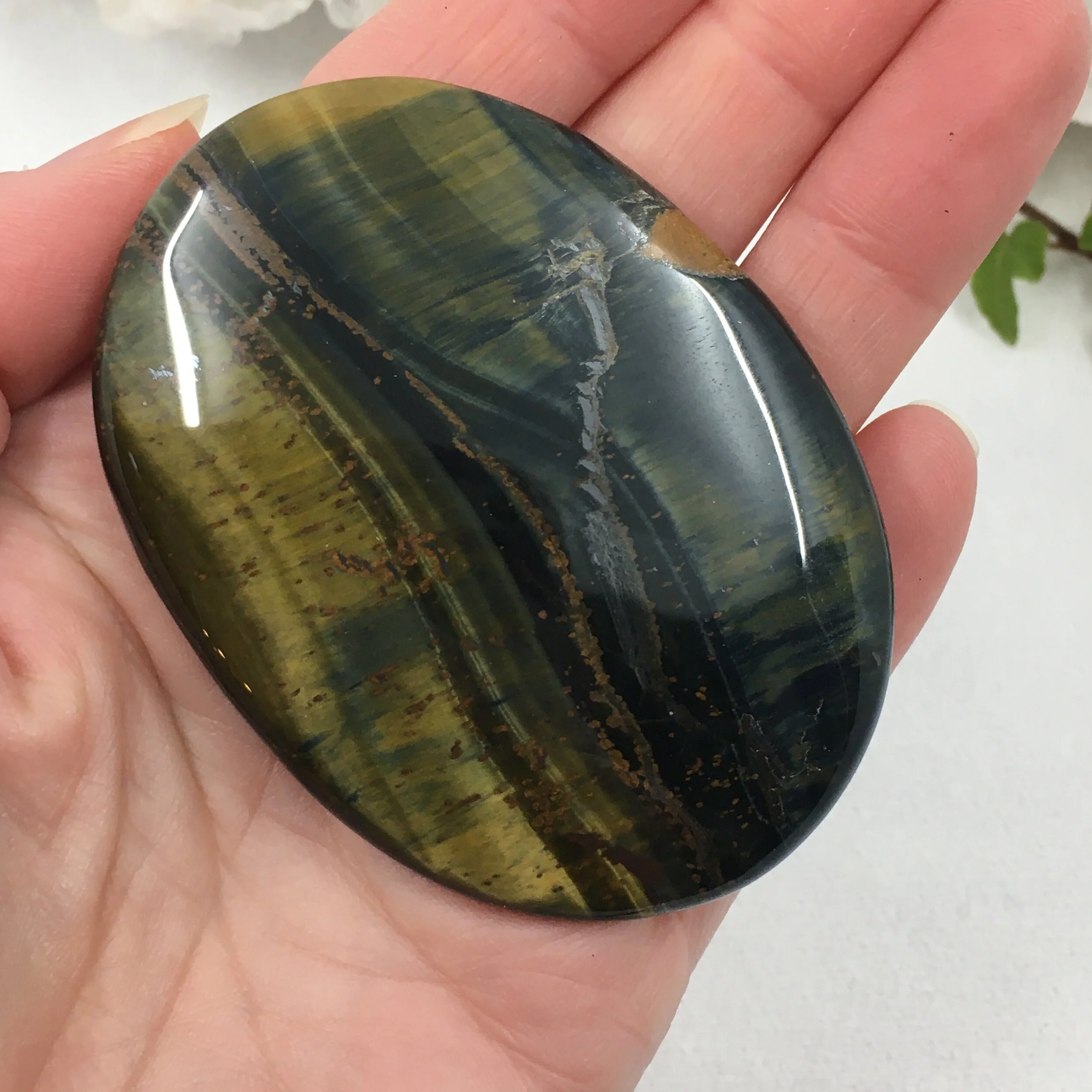 Blue Tiger's Eye/Hawk's Eye Palmstone