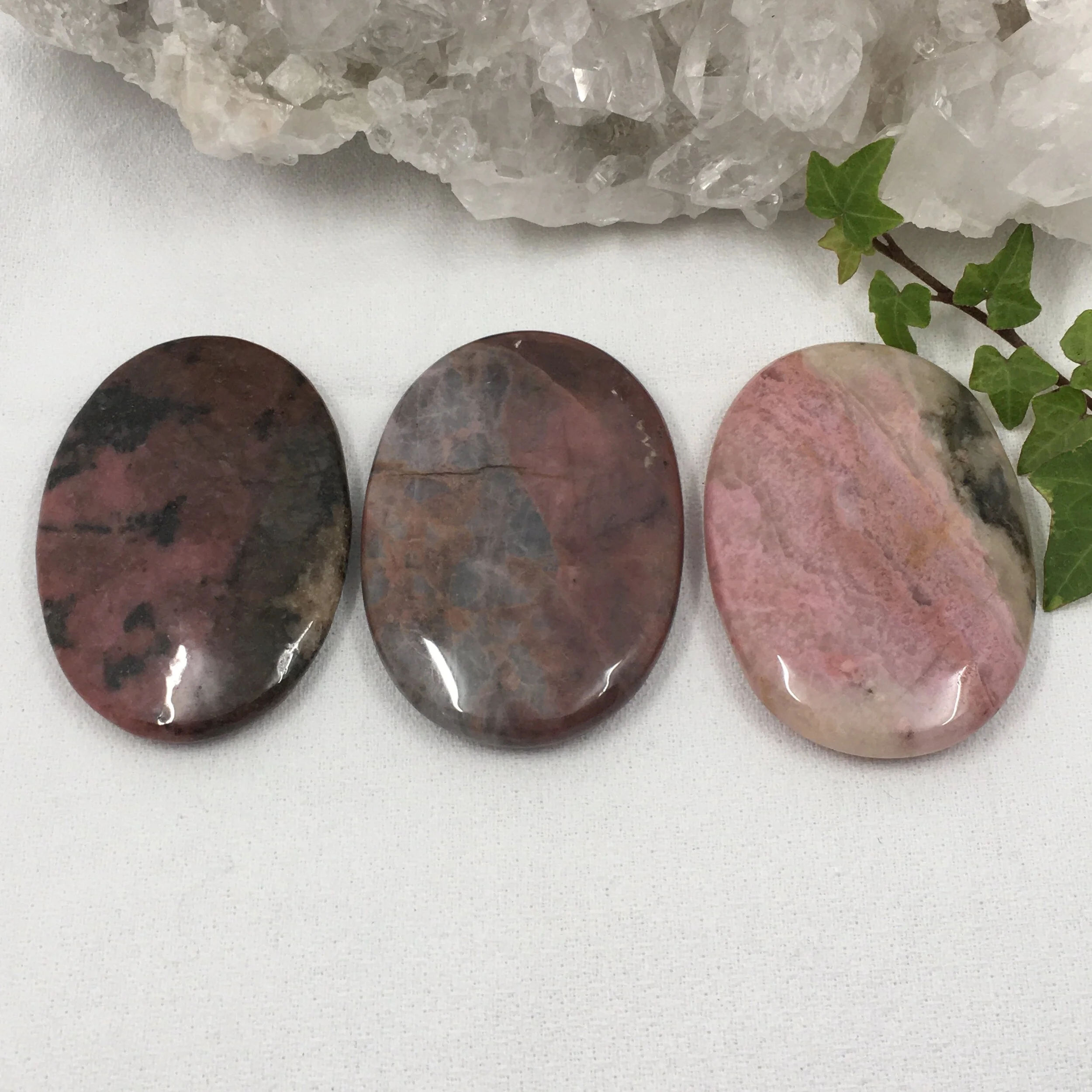 Rhodonite Palmstones 1 - 3