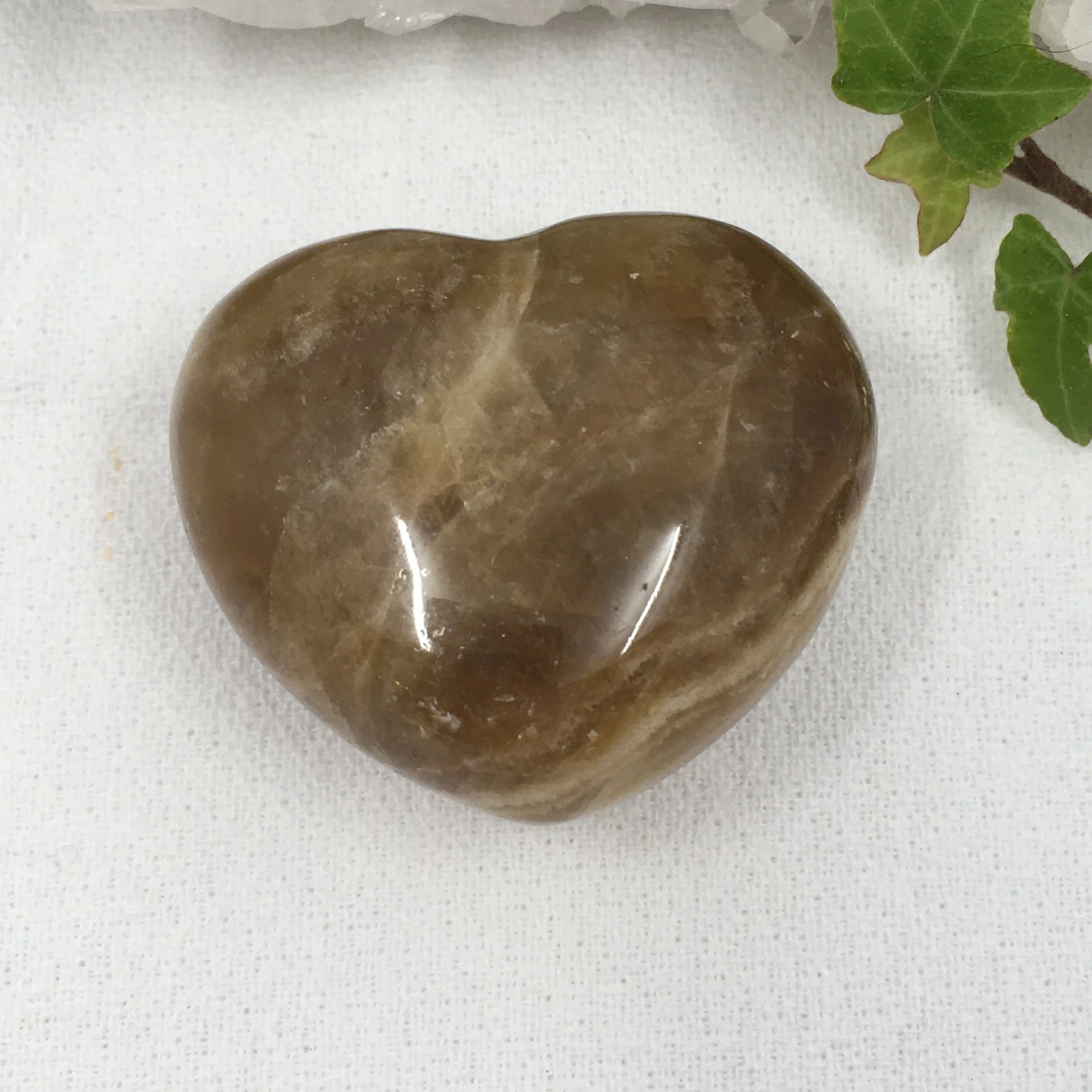 Brown Aragonite Heart 45mm