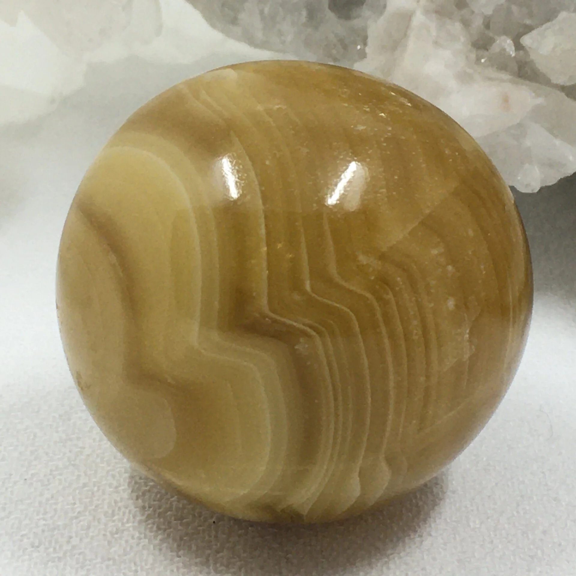'Toffee' Calcite Sphere 45mm 1