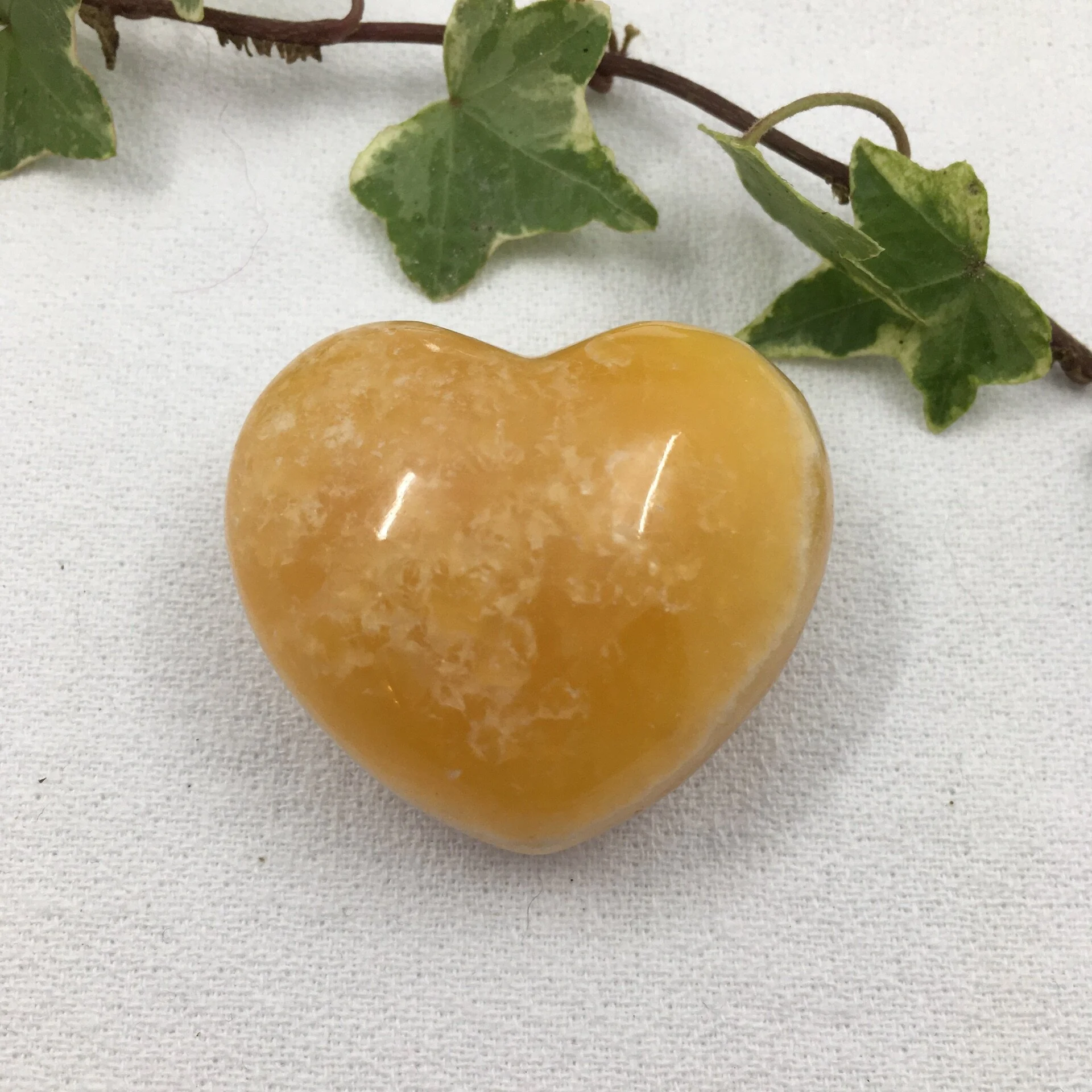 Orange Calcite Heart 45mm