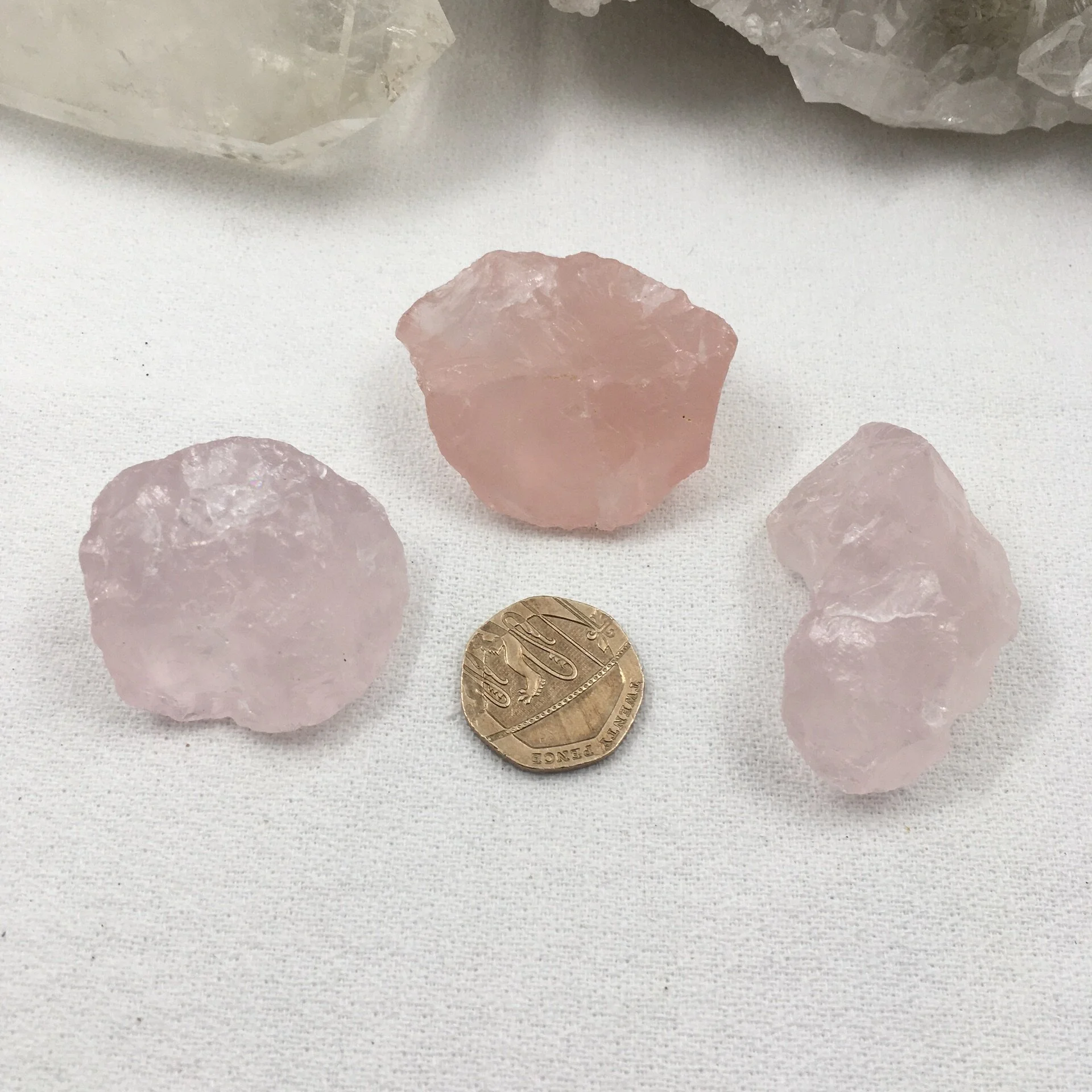 Rose Quartz - Natural, Unpolished - 20 to 30g