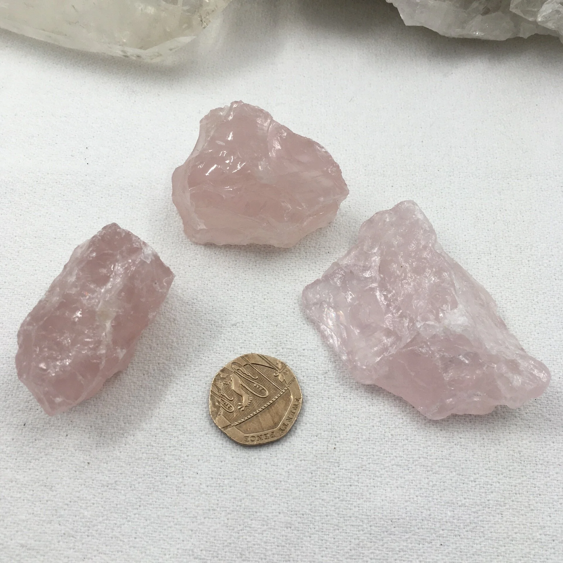 Rose Quartz - Natural, Unpolished - 40 to 50g