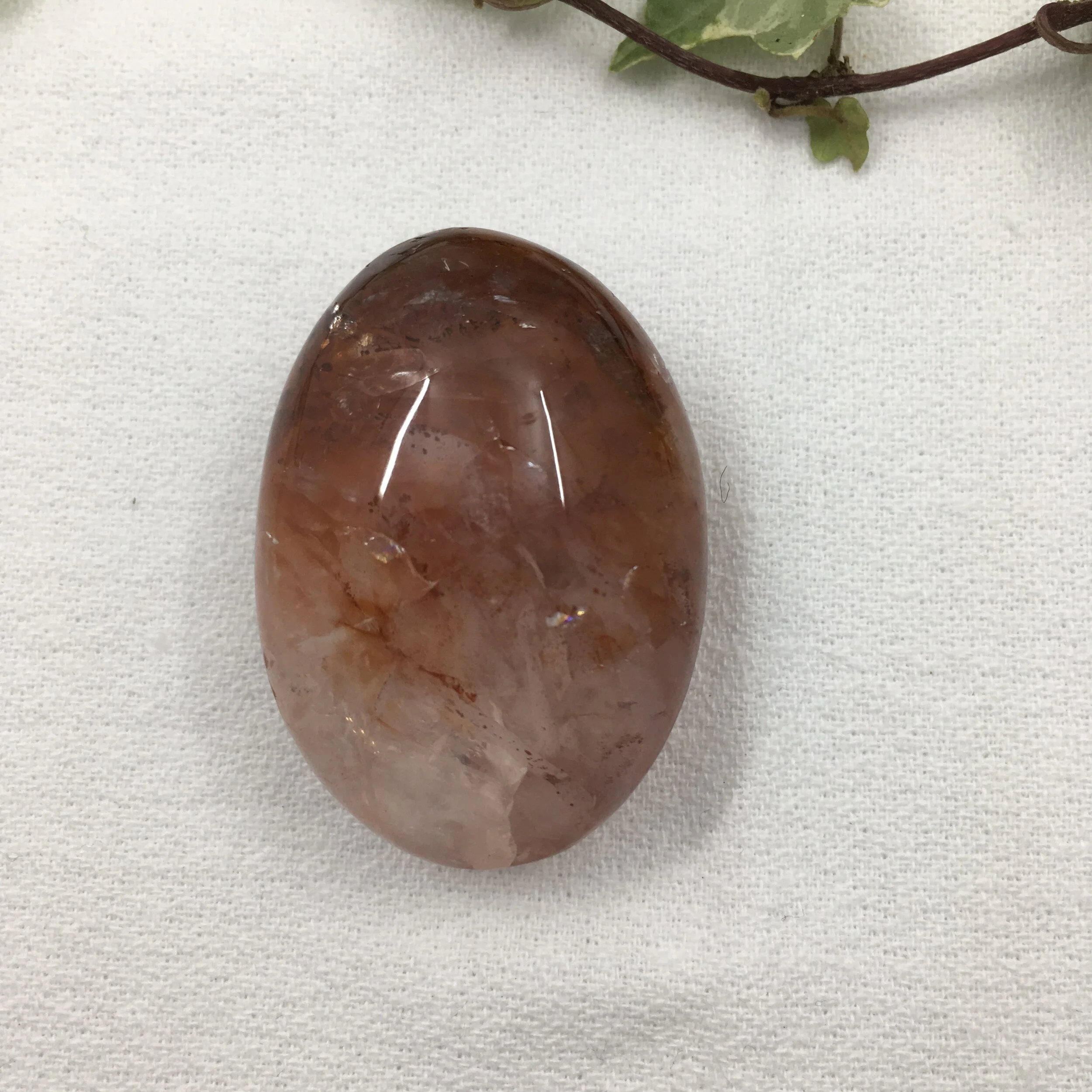 'Rosy Healer' / Hematoid Quartz Pebble 14 *
