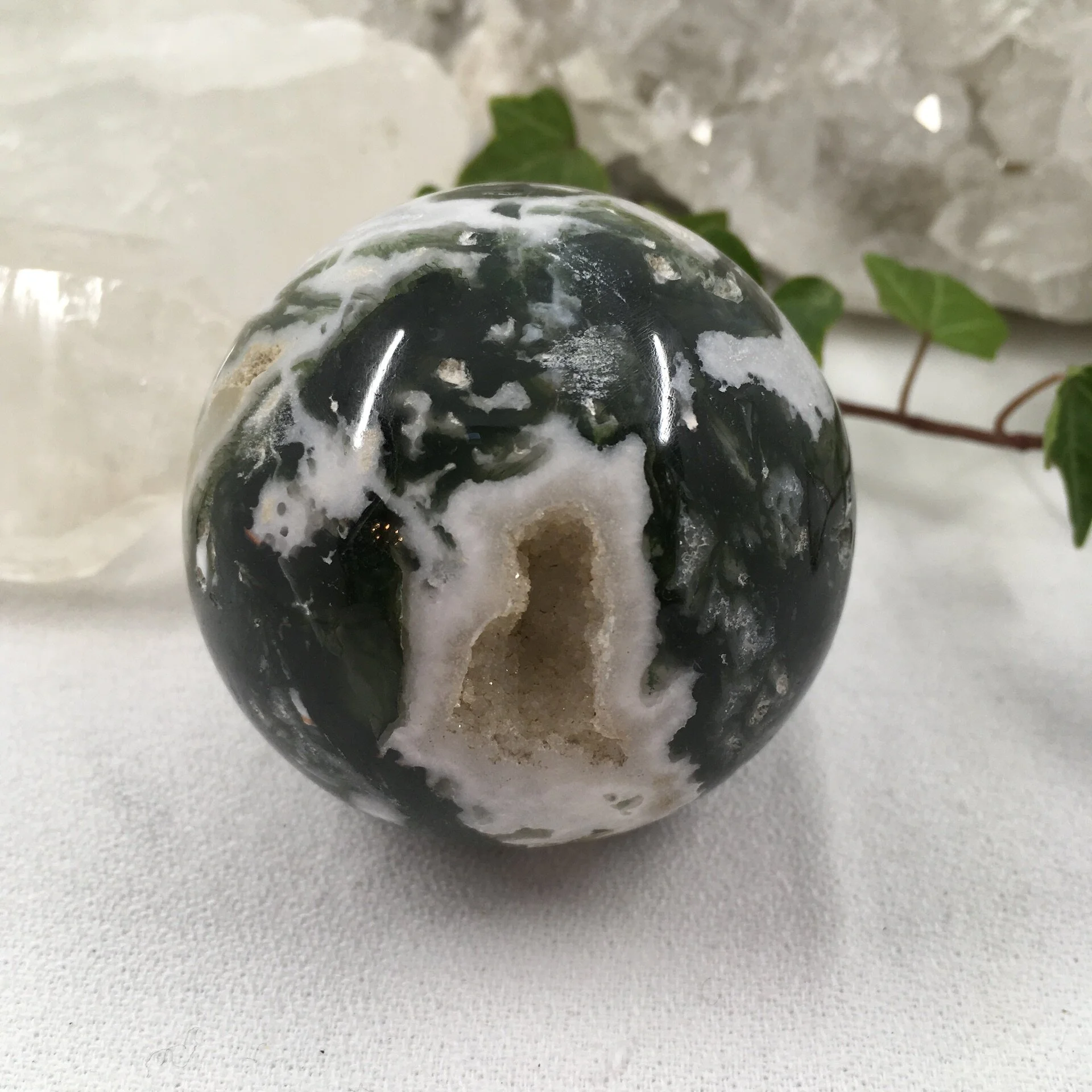 Moss Agate Sphere 2 - 55mm *