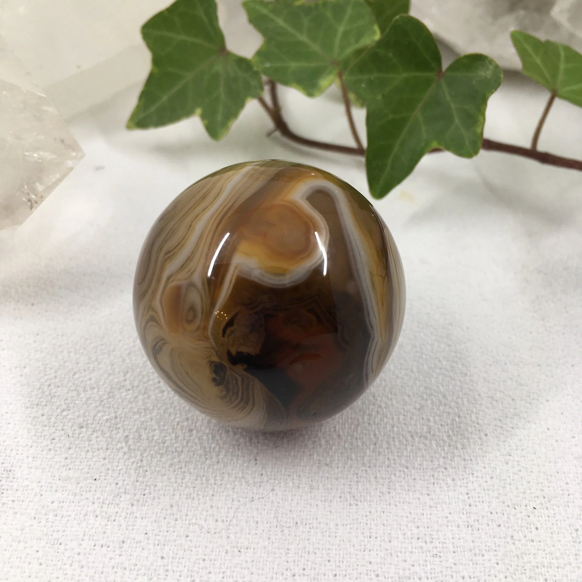 Banded Agate Sphere 1 - 35mm