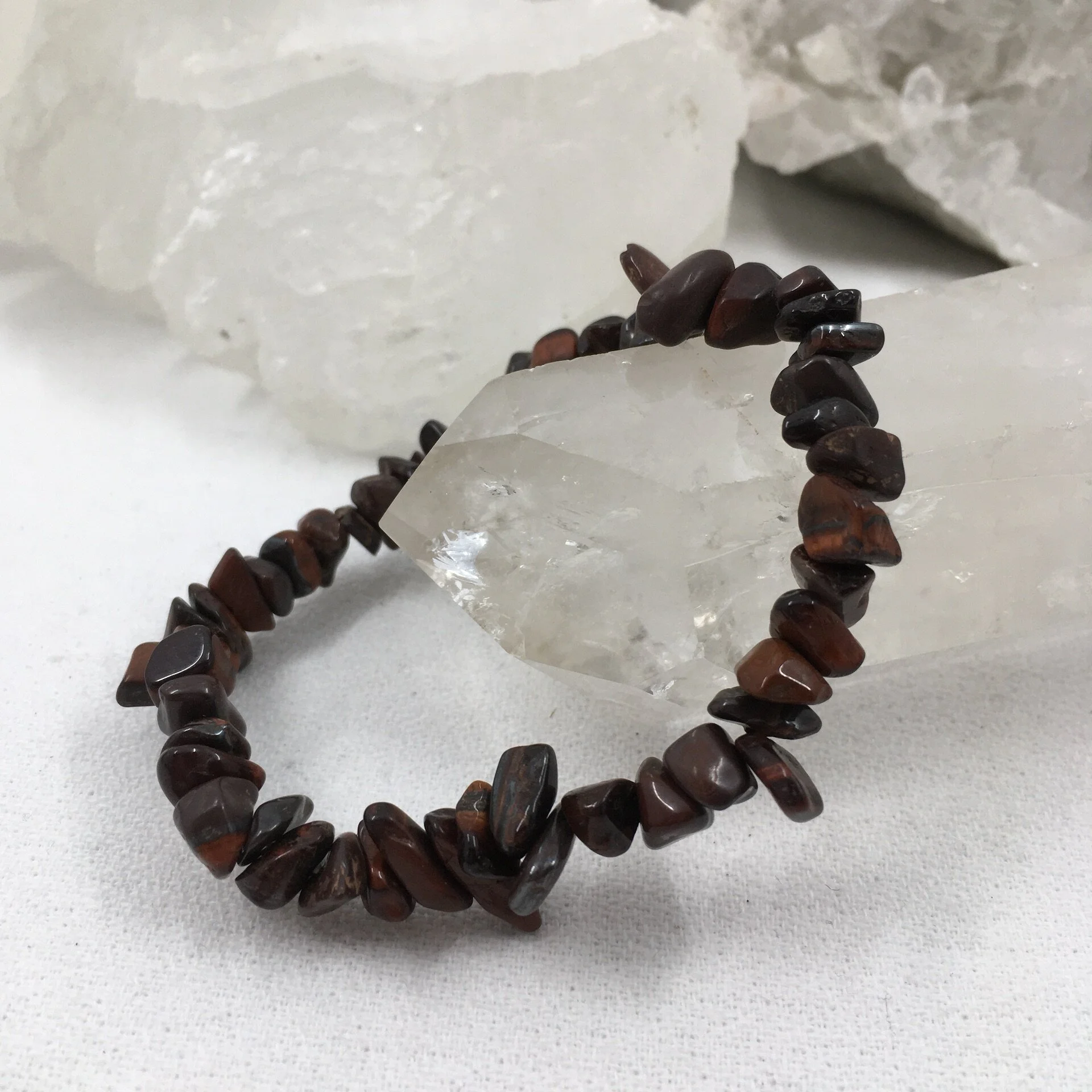Red Tiger's Eye/Bull's Eye Gemchip Bracelet