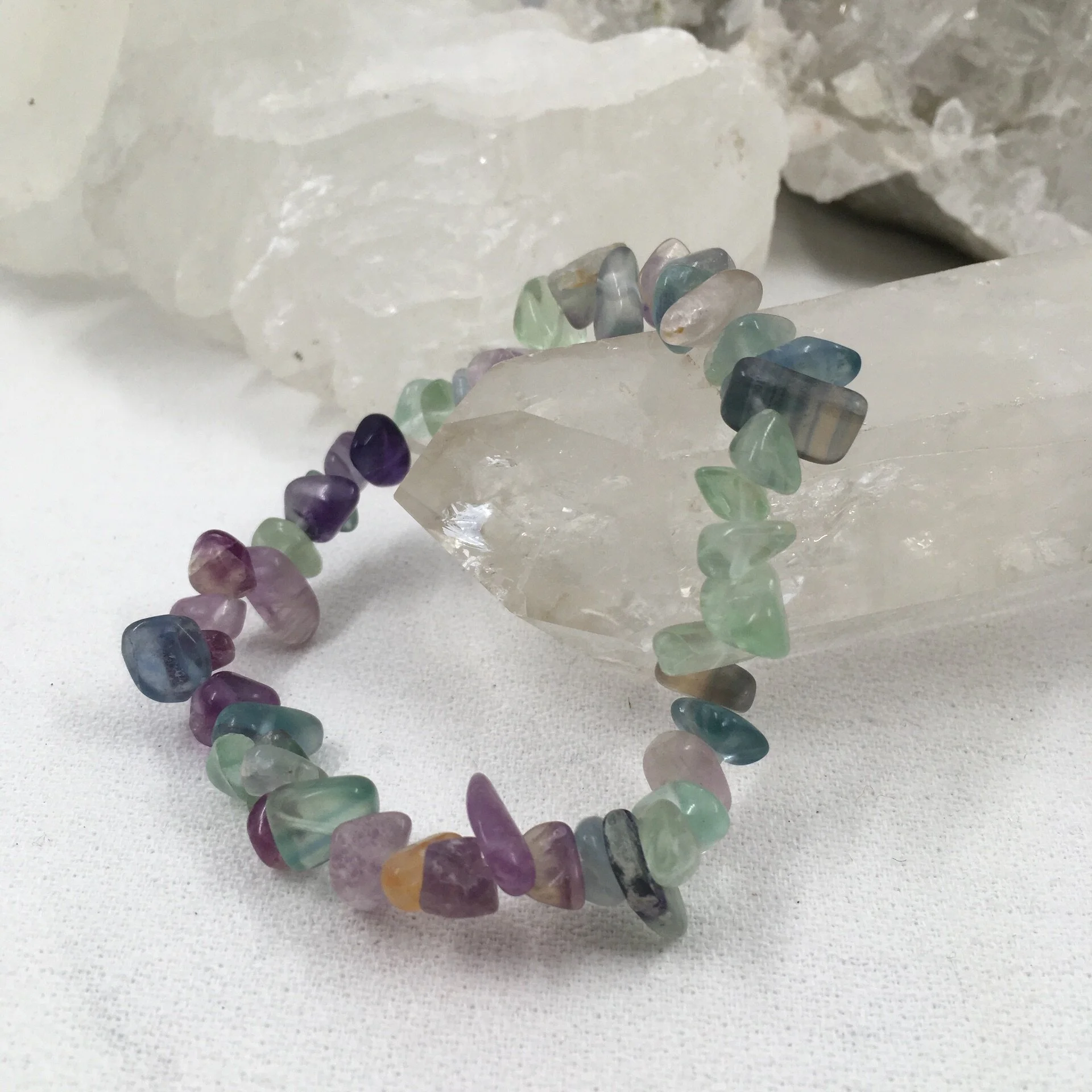 Fluorite Gemchip Bracelet