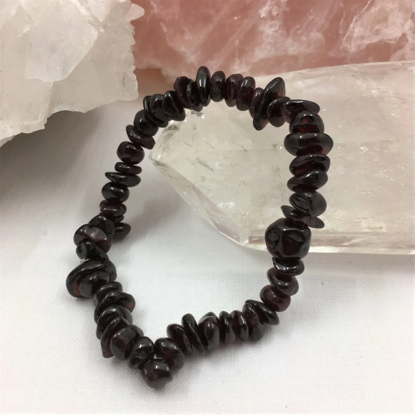 Red Garnet Gemchip Bracelet chunky
