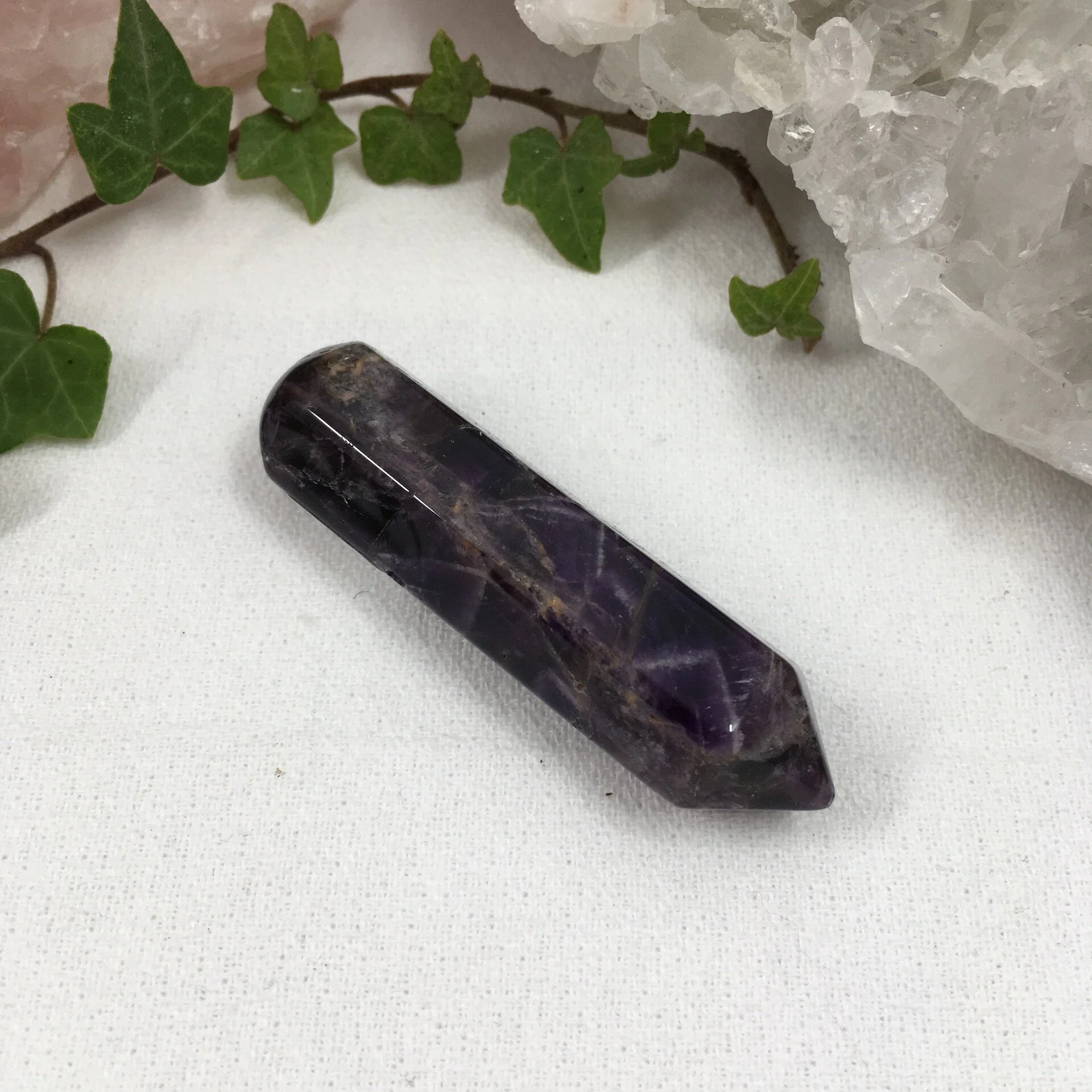 Chevron Amethyst Wand 60mm
