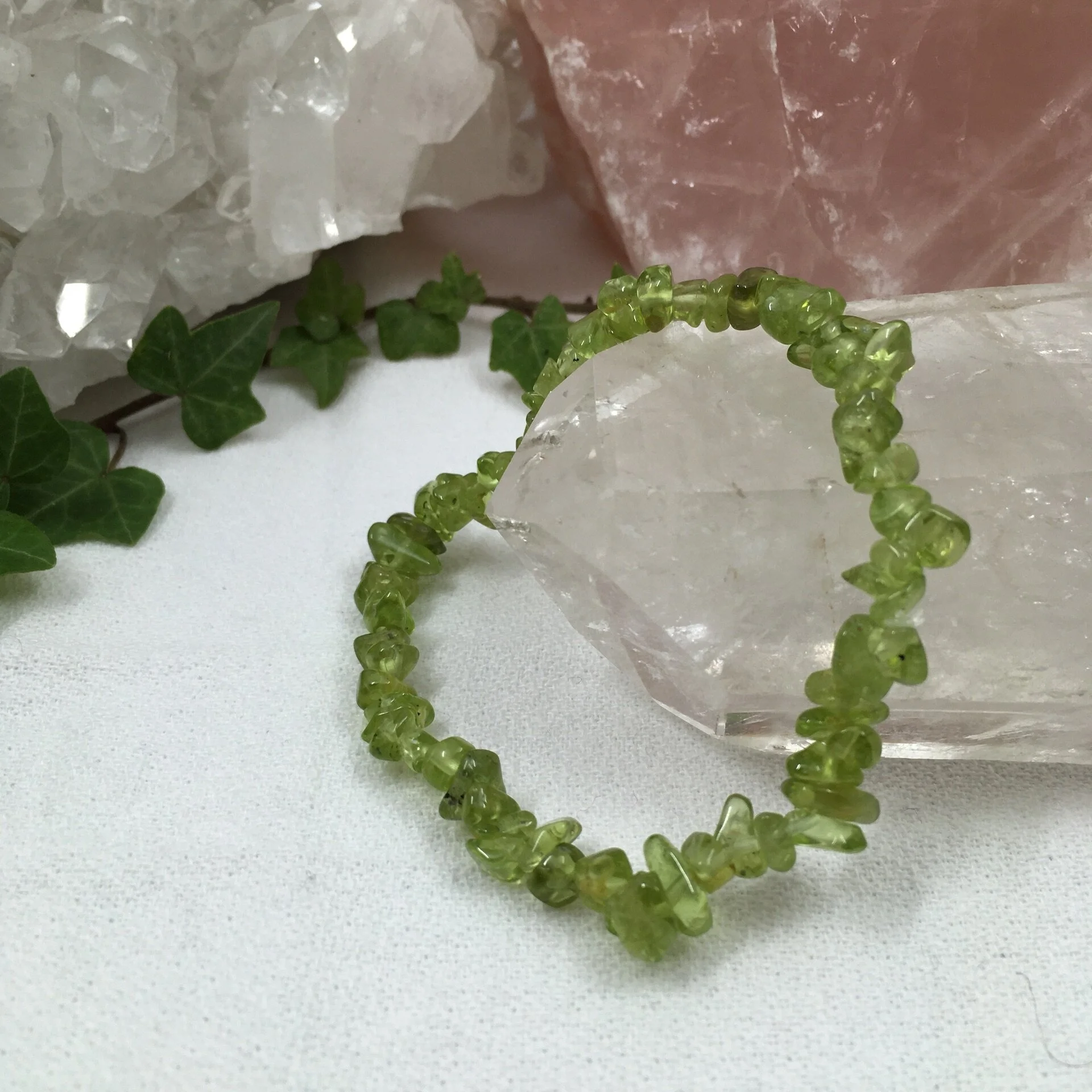 Peridot Gemchip Bracelet - Fine