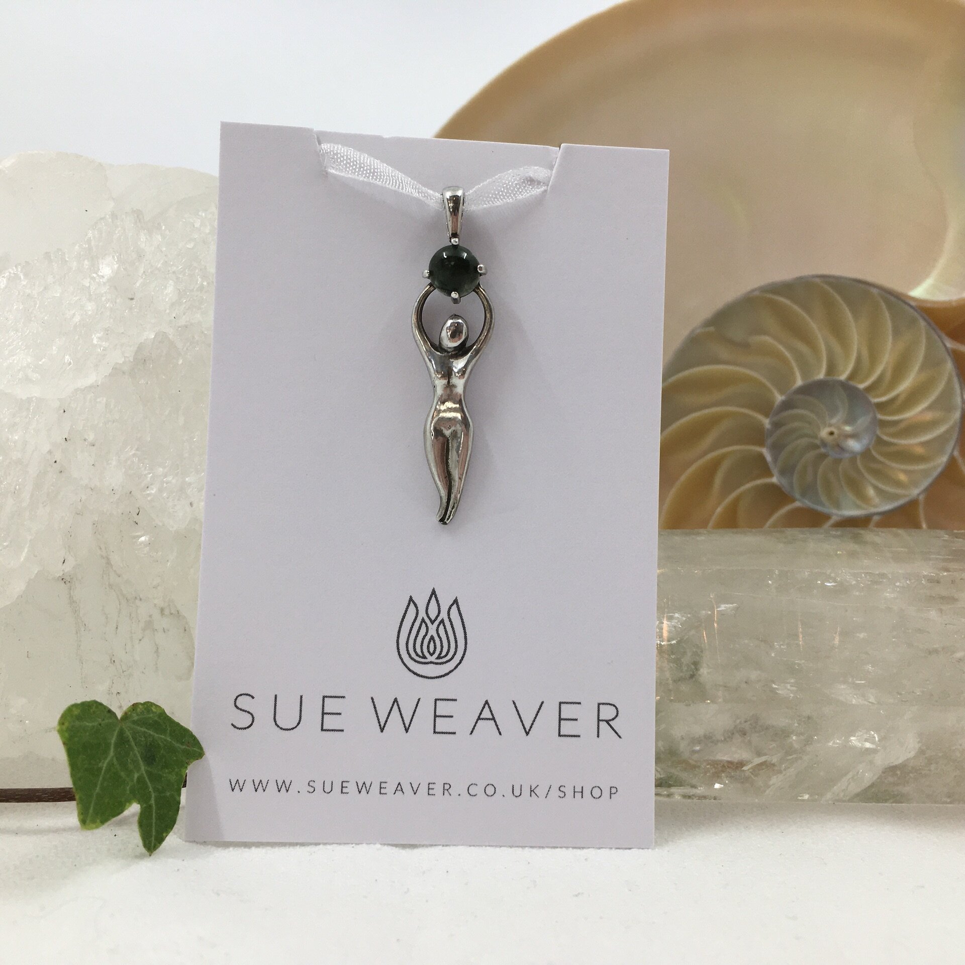 Seraphinite Goddess Pendant