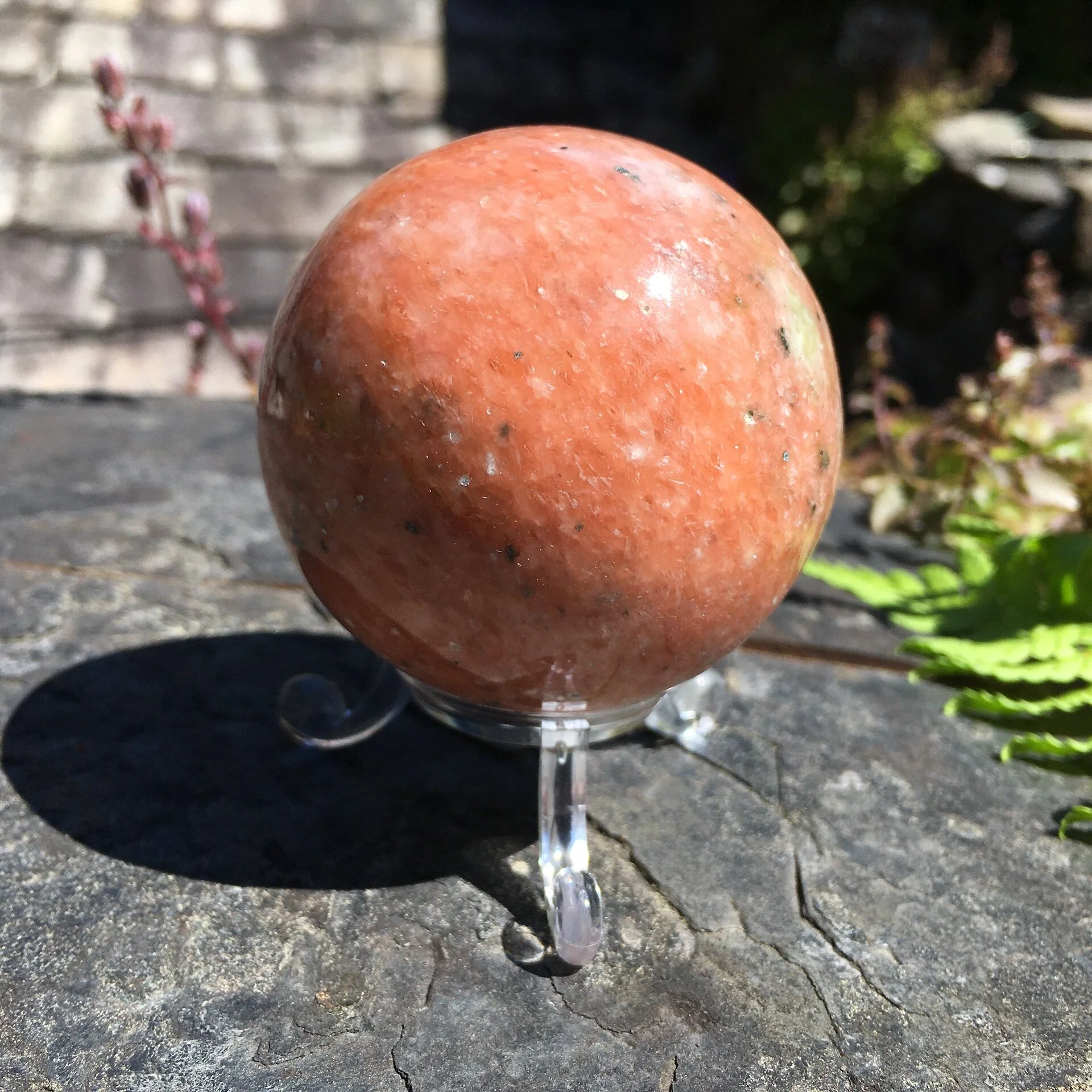 Apricot Calcite Sphere 2a.jpeg