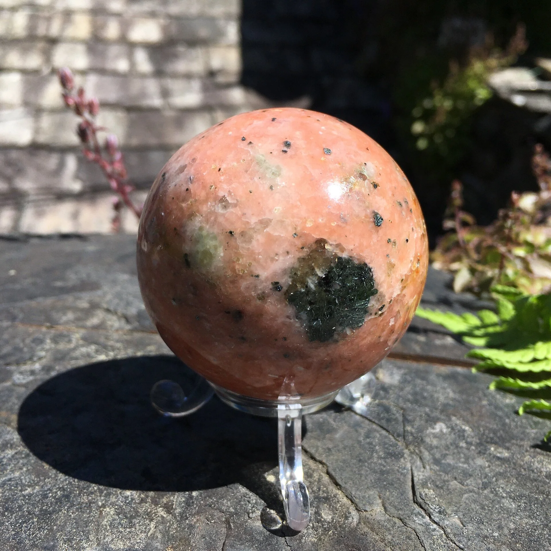 Apricot Calcite Sphere 2b.jpeg