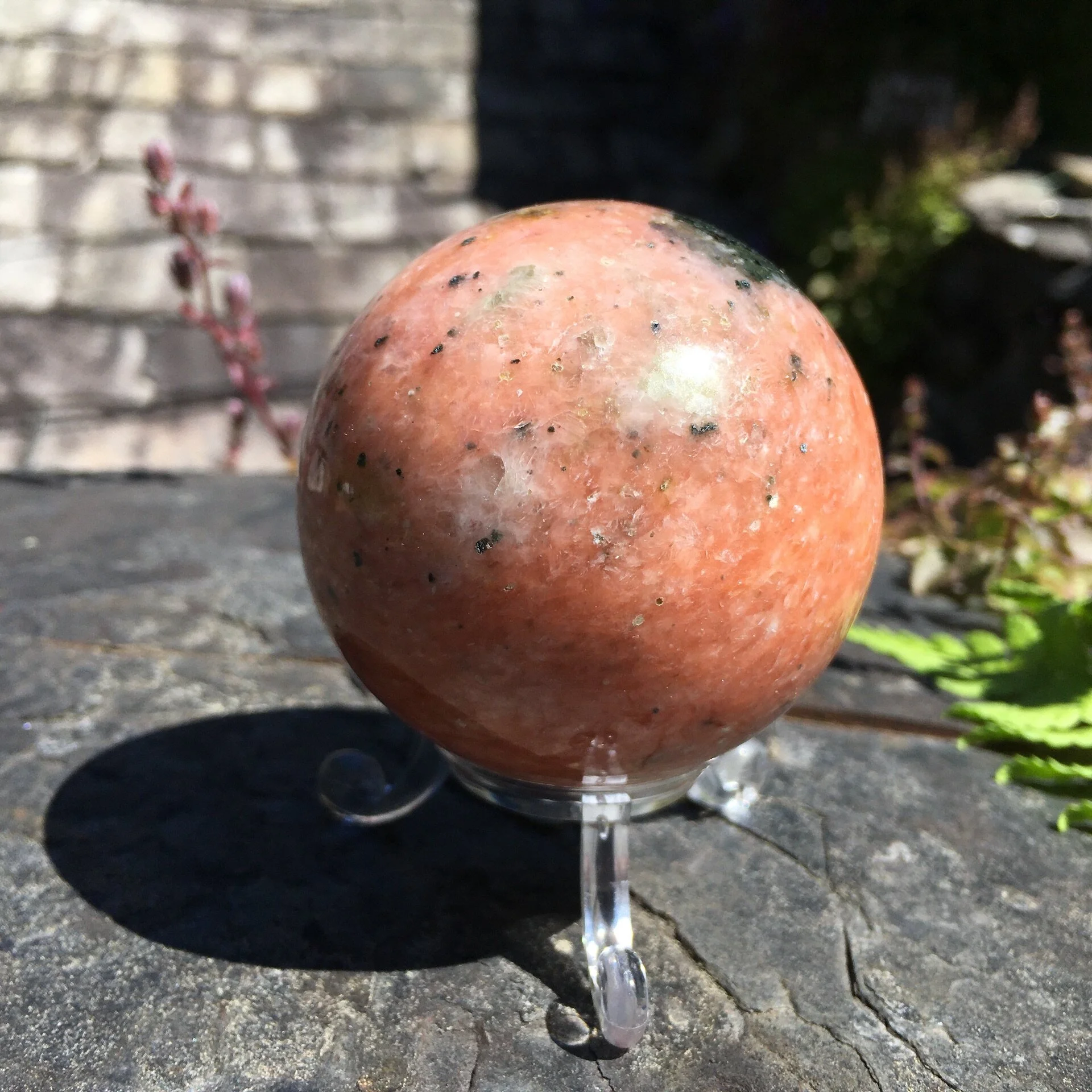 Apricot Calcite Sphere 2e.jpeg