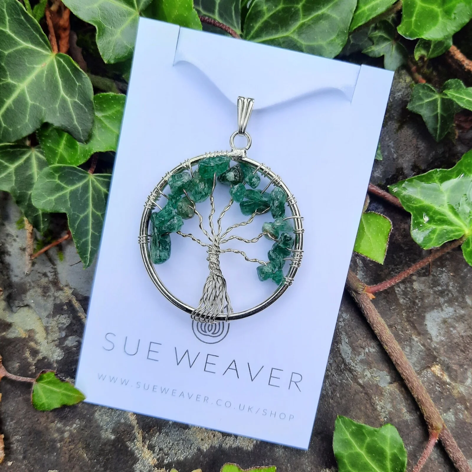 Green Aventurine Tree of Life Pendant